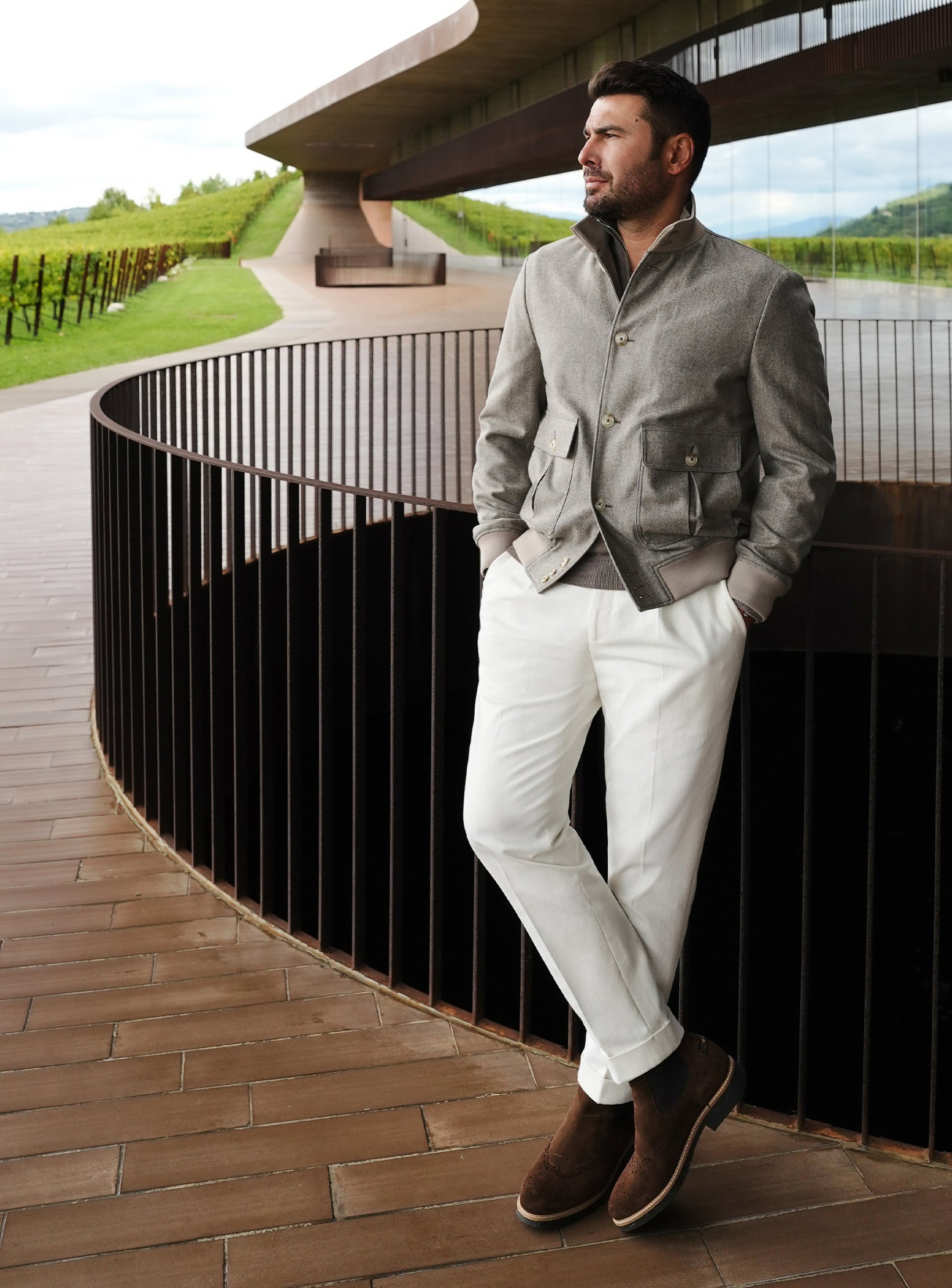 Bomber Jacket in Timeless Elegance