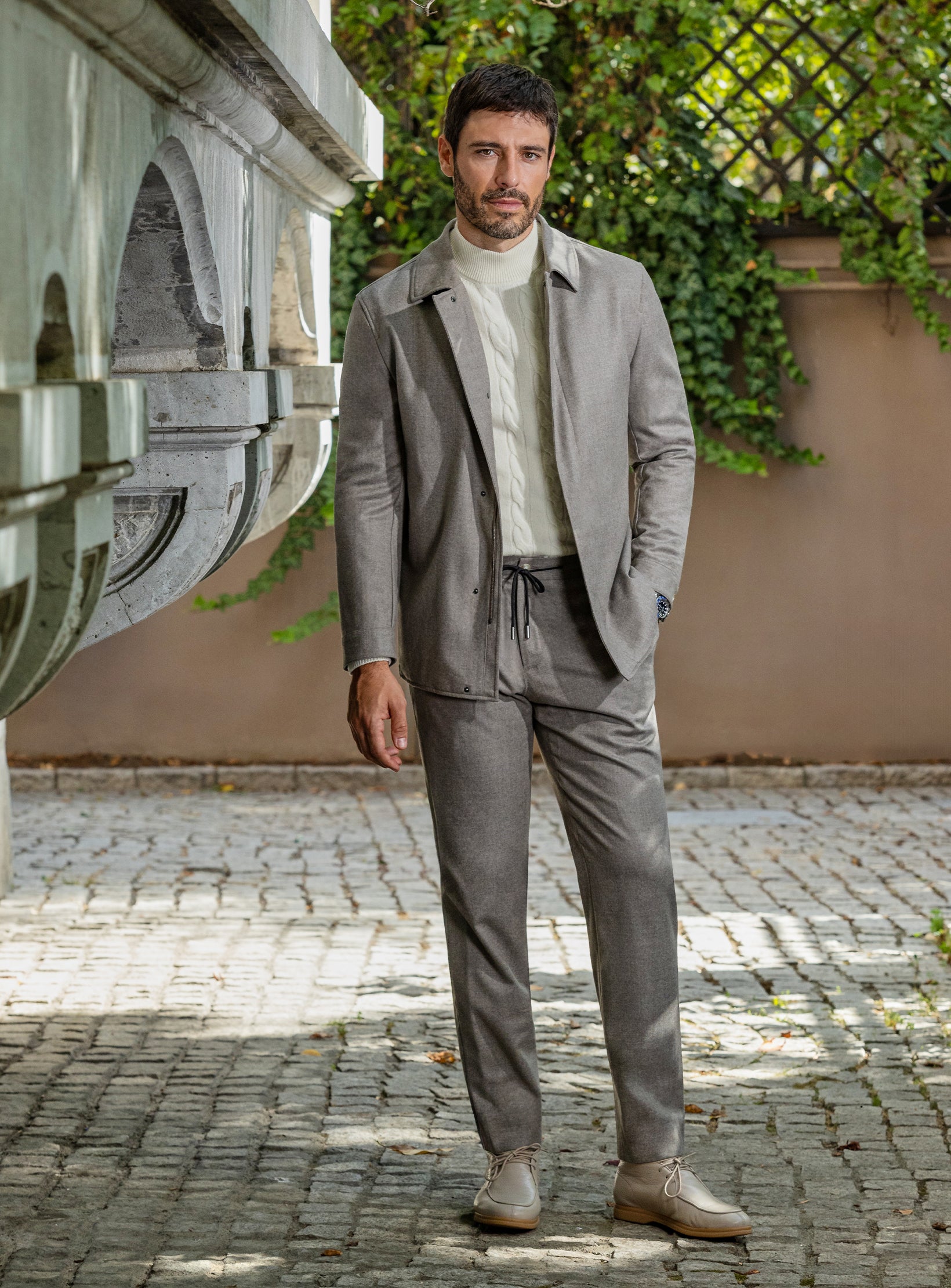 Casual Elegance Wool Suit