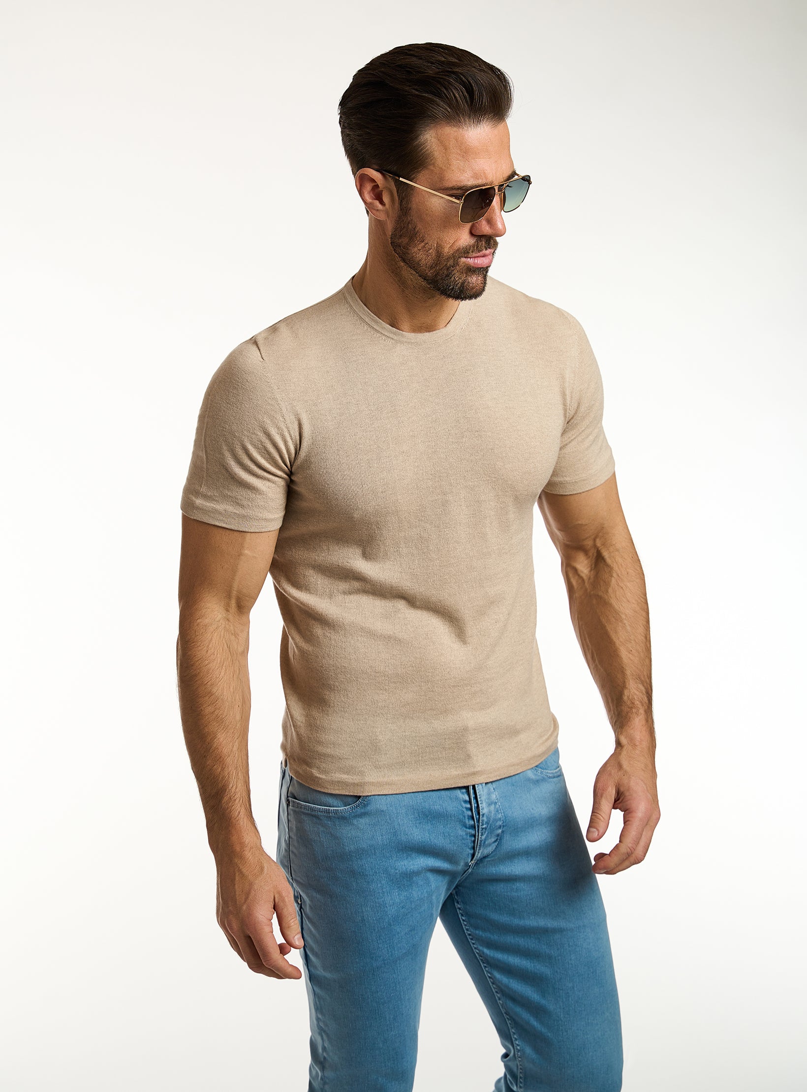 Luxury Silk & Cashmere T-Shirt Consiglieri