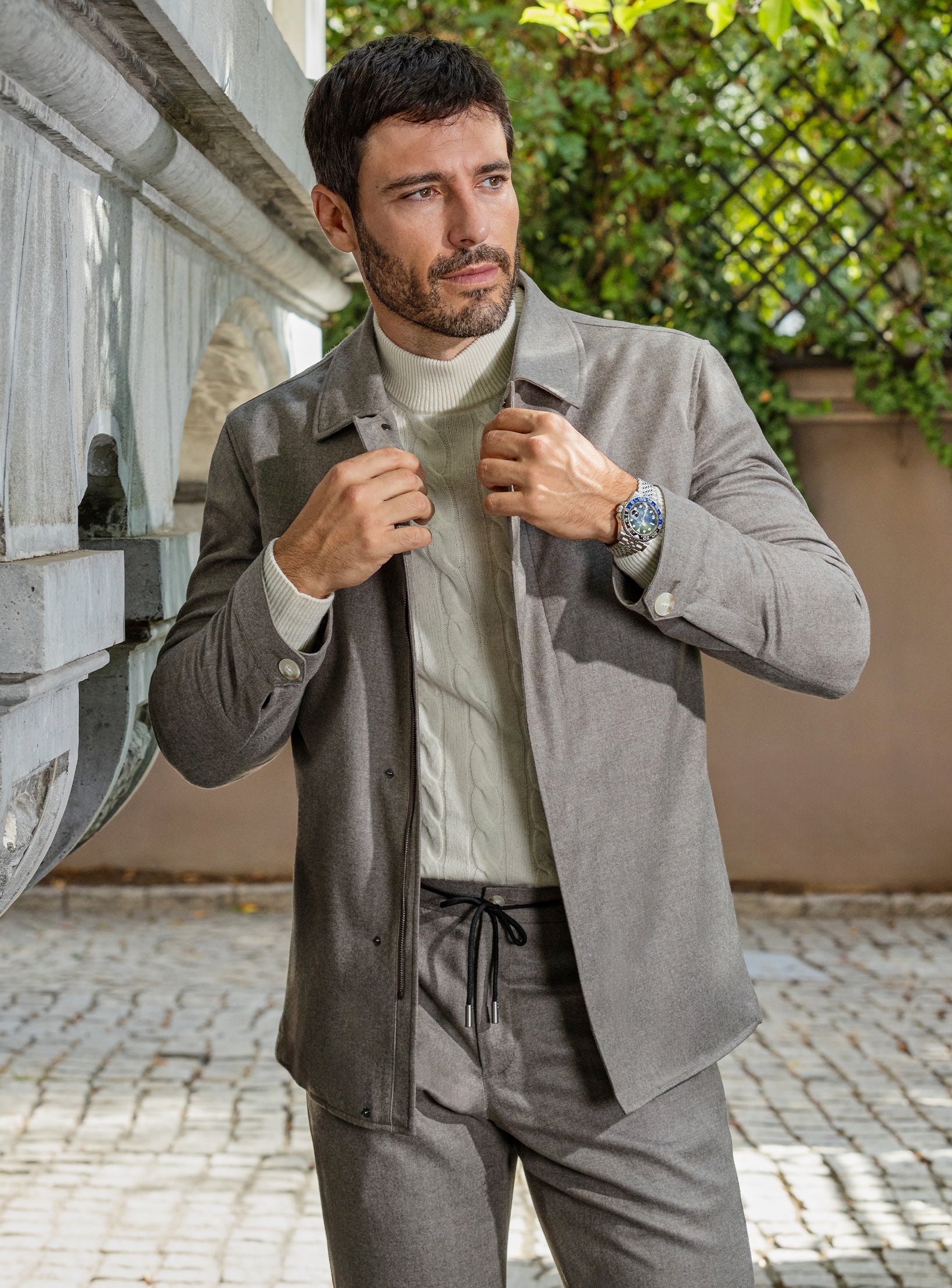 Casual Elegance Wool Suit