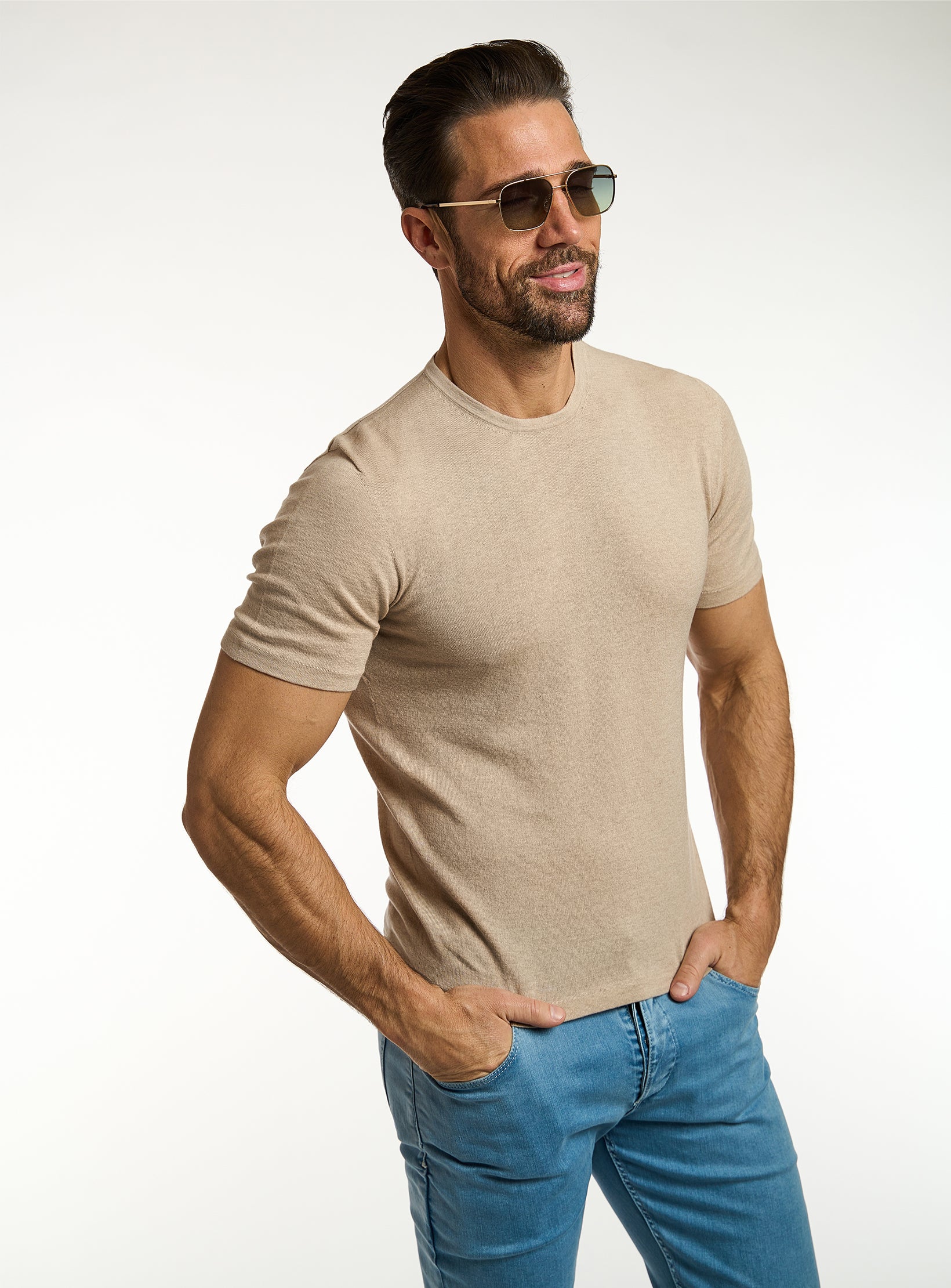 Luxury Silk & Cashmere T-Shirt Consiglieri