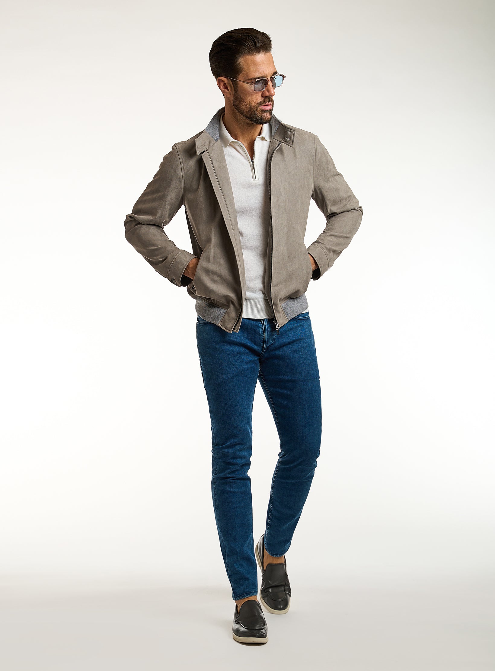 Alcantara Elegance Bomber Jacket
