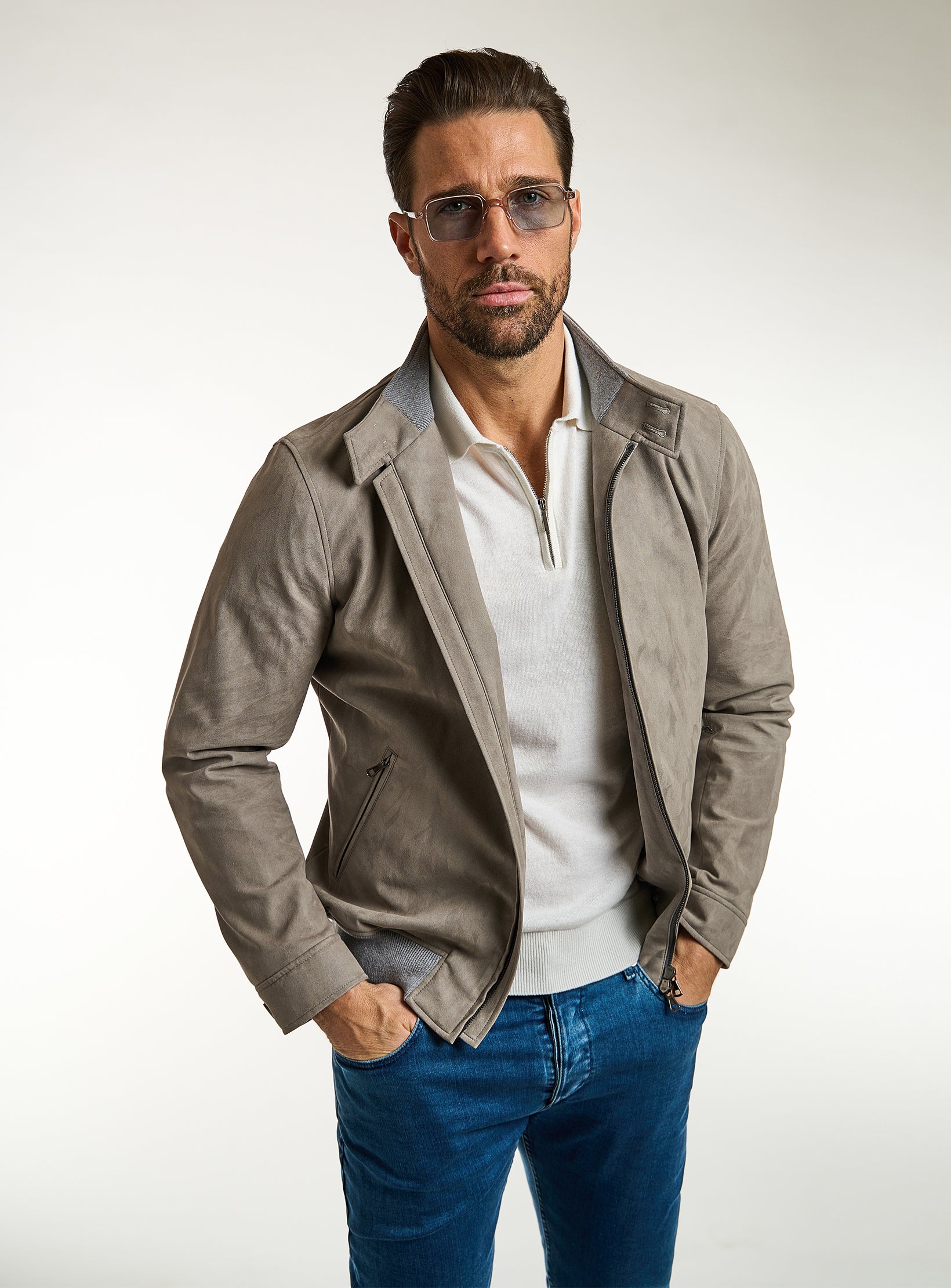Alcantara Elegance Bomber Jacket