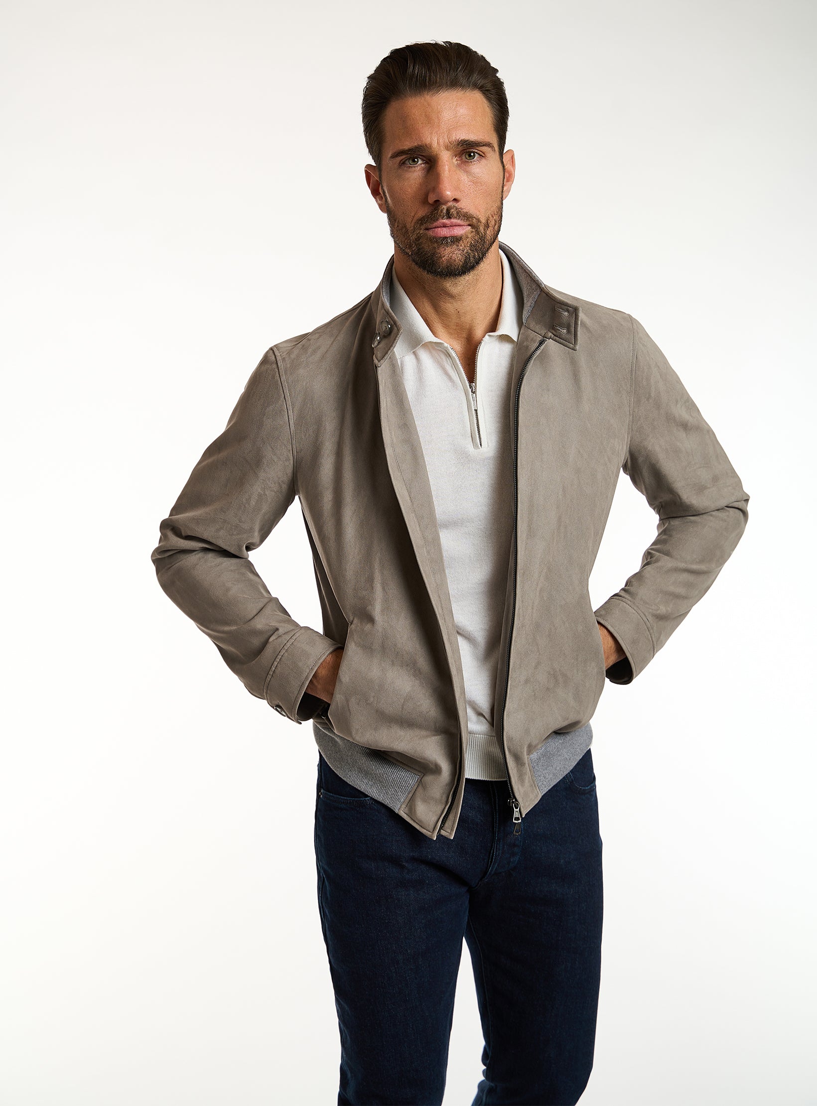 Alcantara Elegance Bomber Jacket