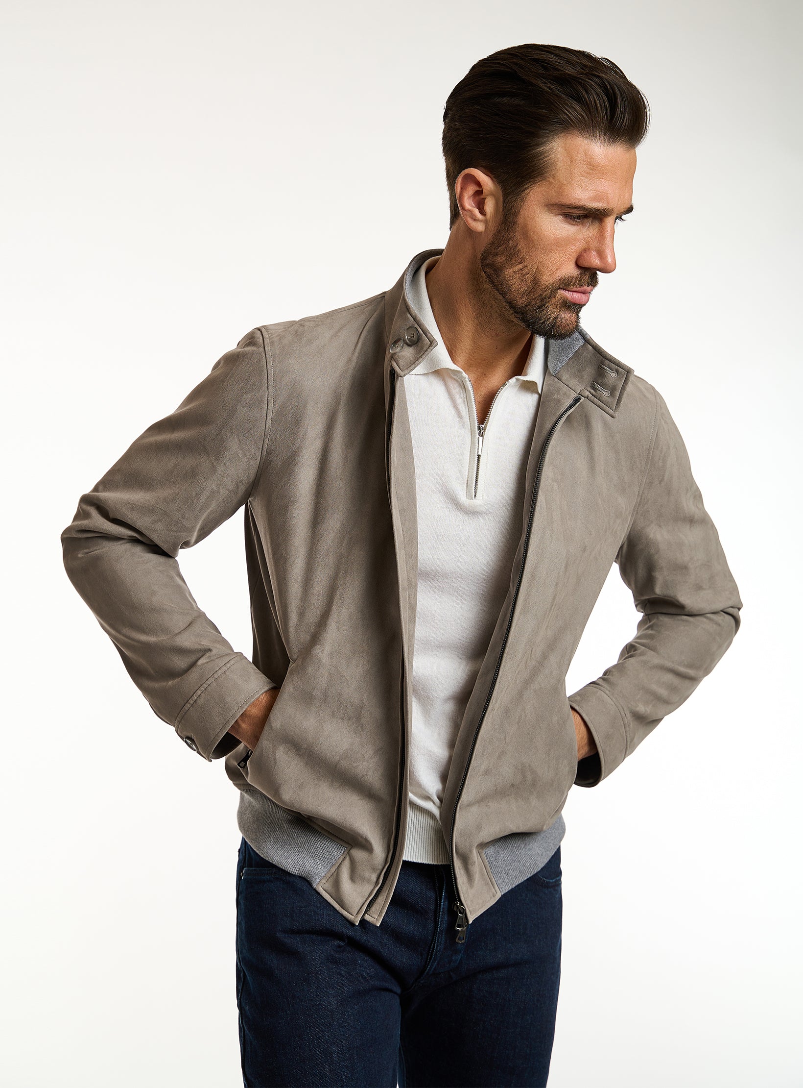 Alcantara Elegance Bomber Jacket