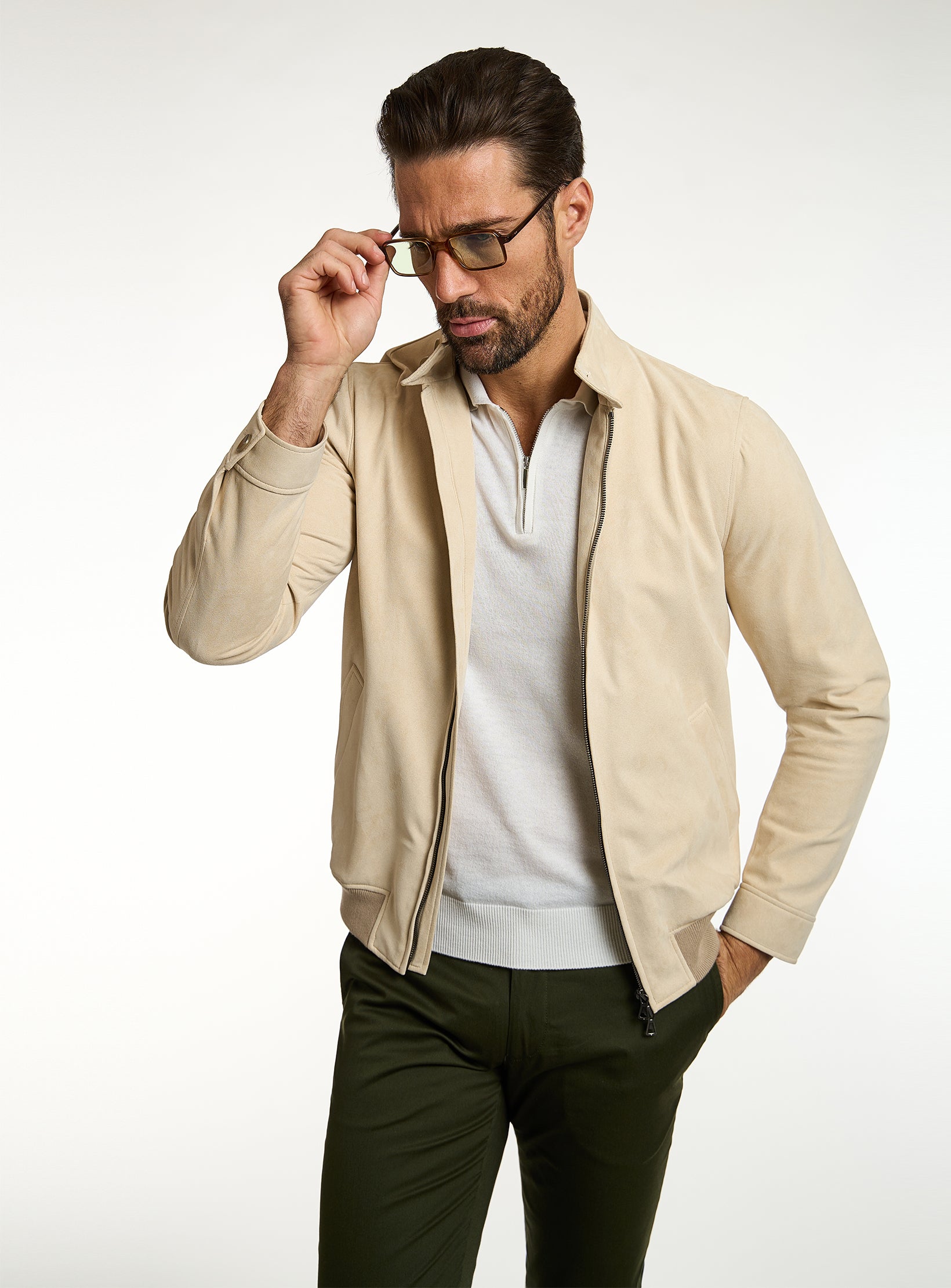 Alcantara Luxe Bomber Jacket