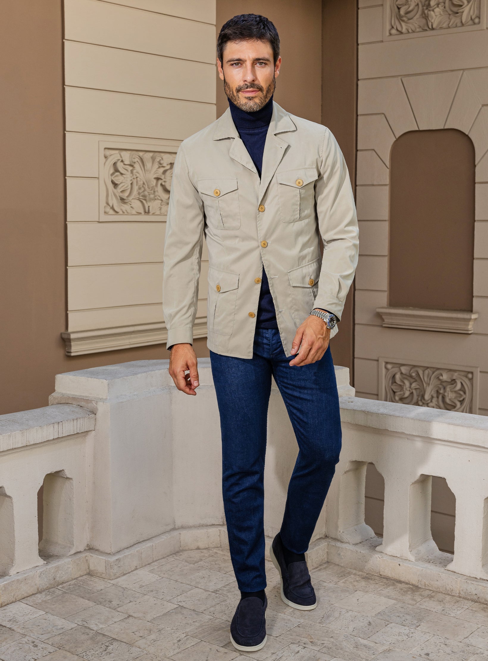 Premium Beige Safari Jacket Privé
