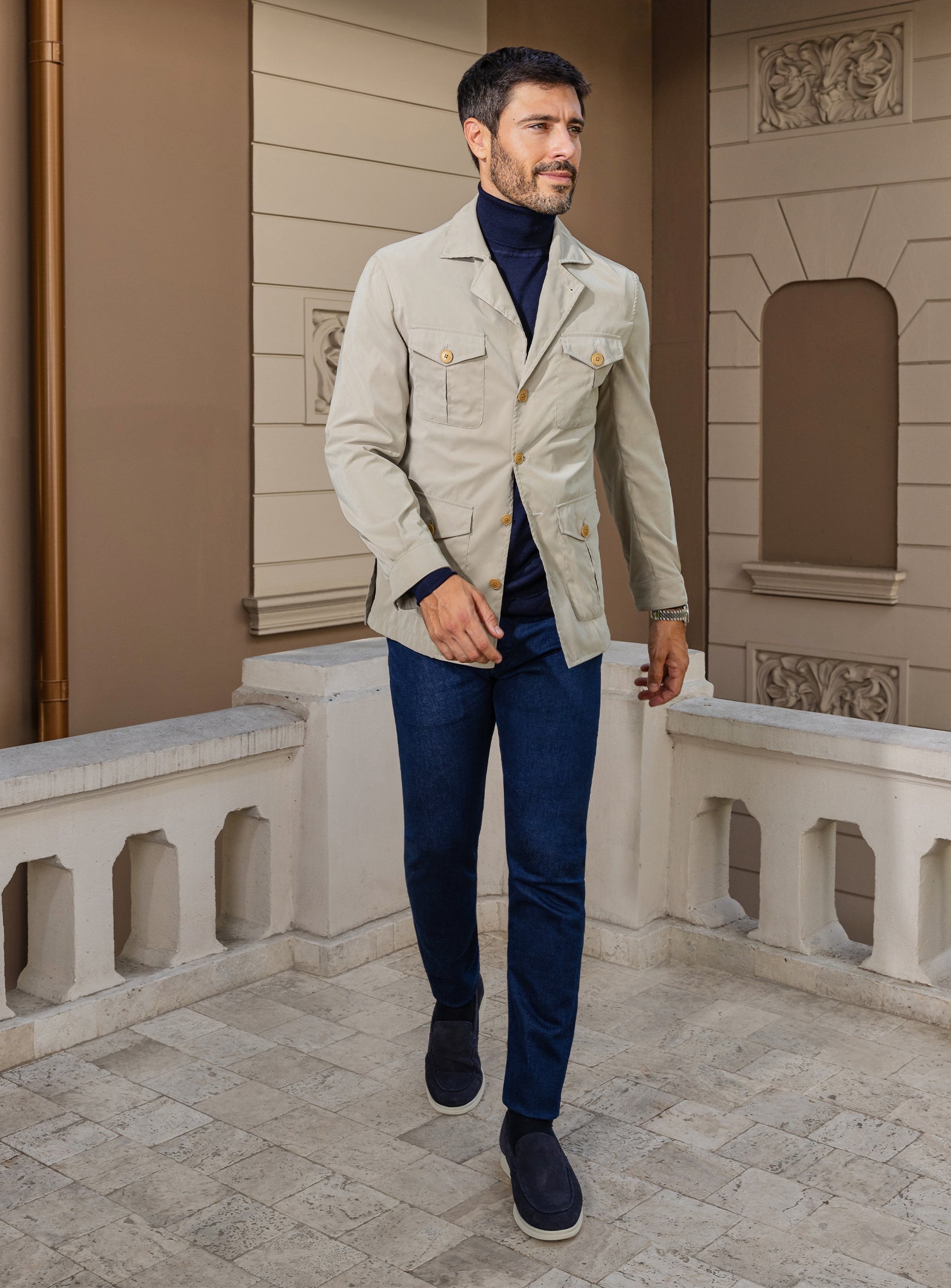 Premium Beige Safari Jacket Privé