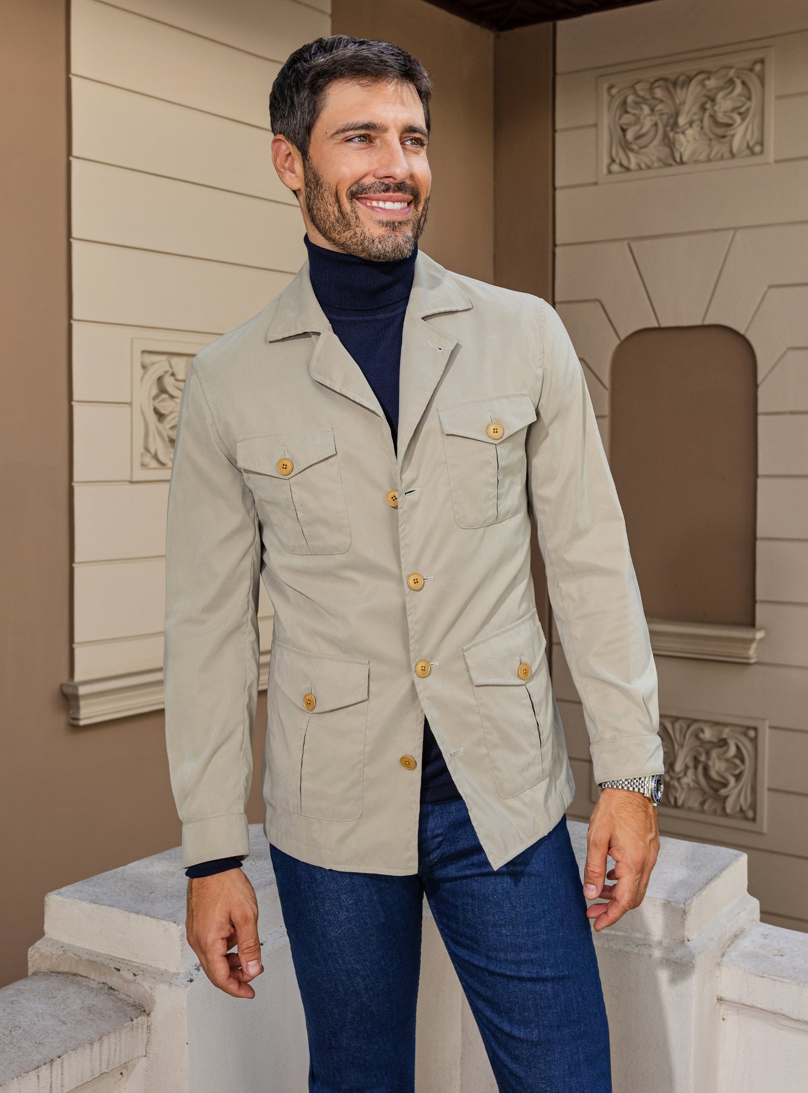 Premium Beige Safari Jacket Privé