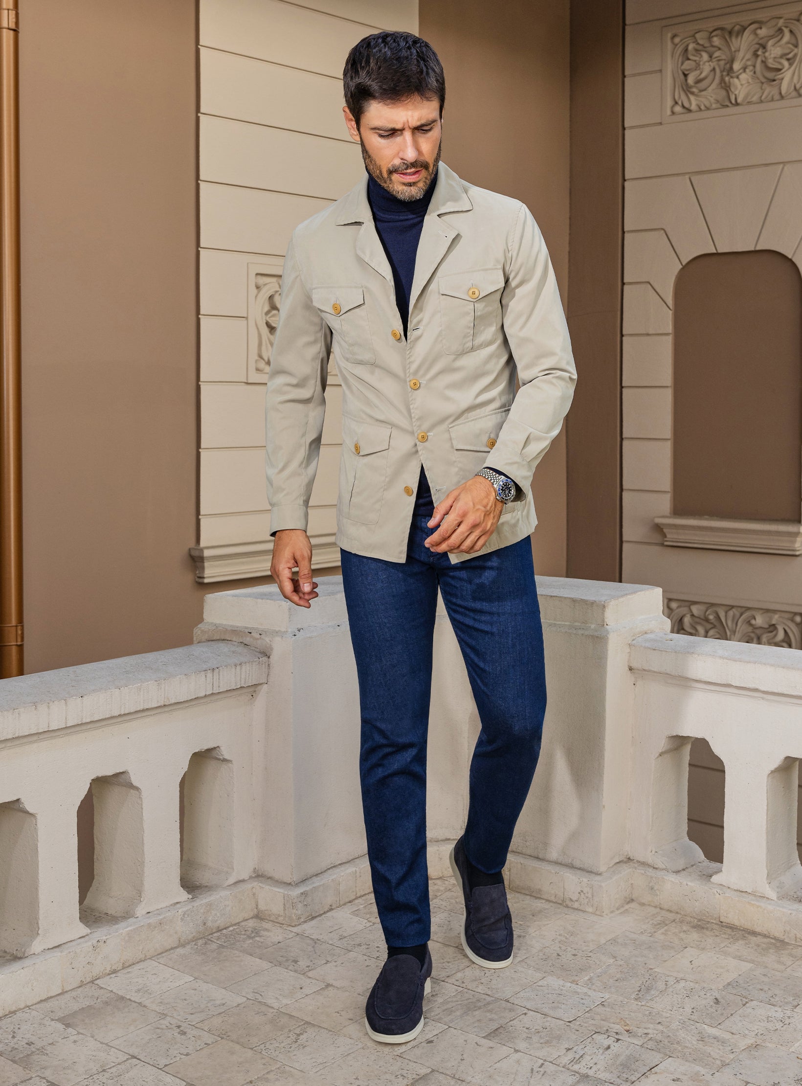 Premium Beige Safari Jacket Privé