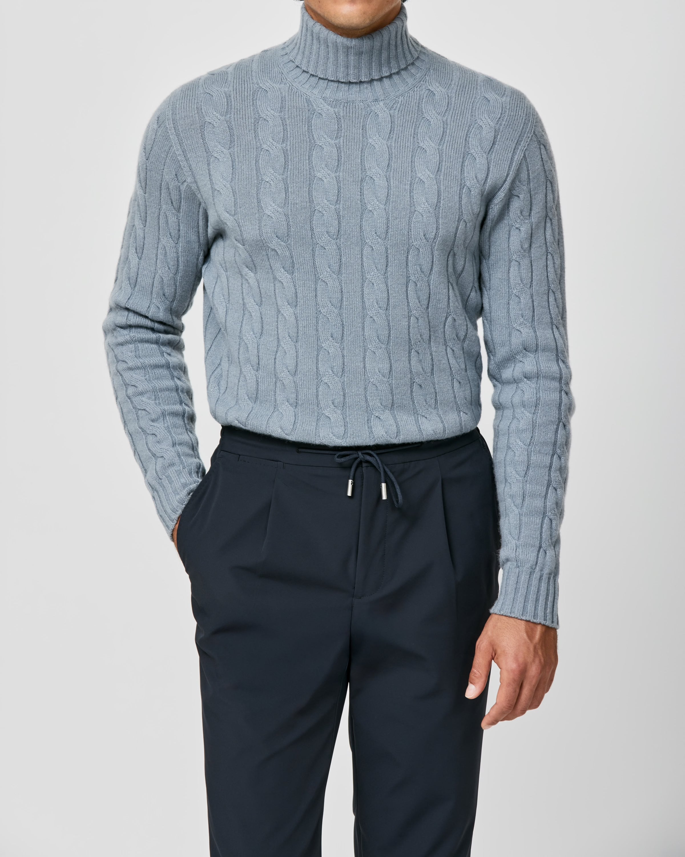 Knit Steel Blue Cashmere
