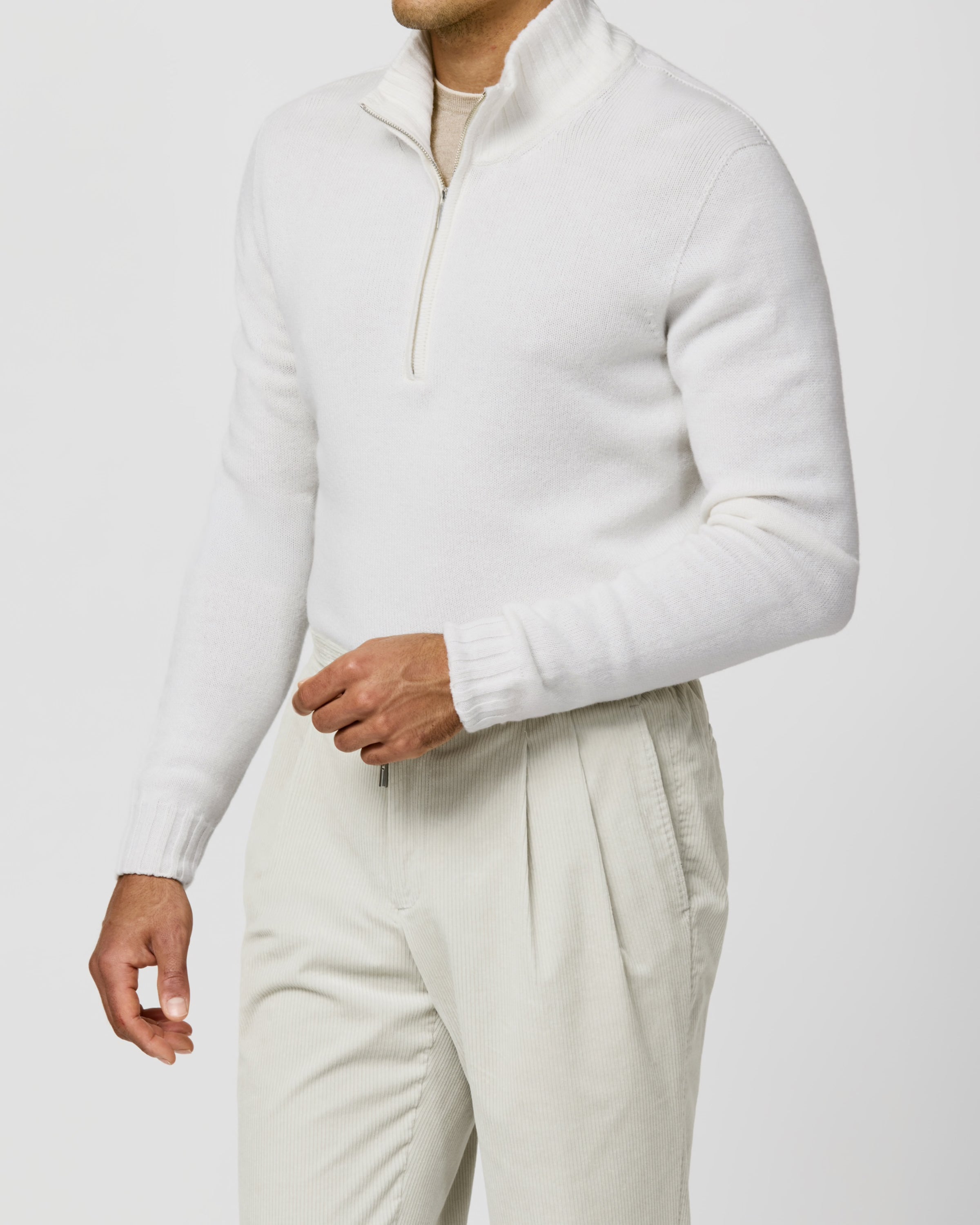 Knit Natural Wool & Cashmere winter white
