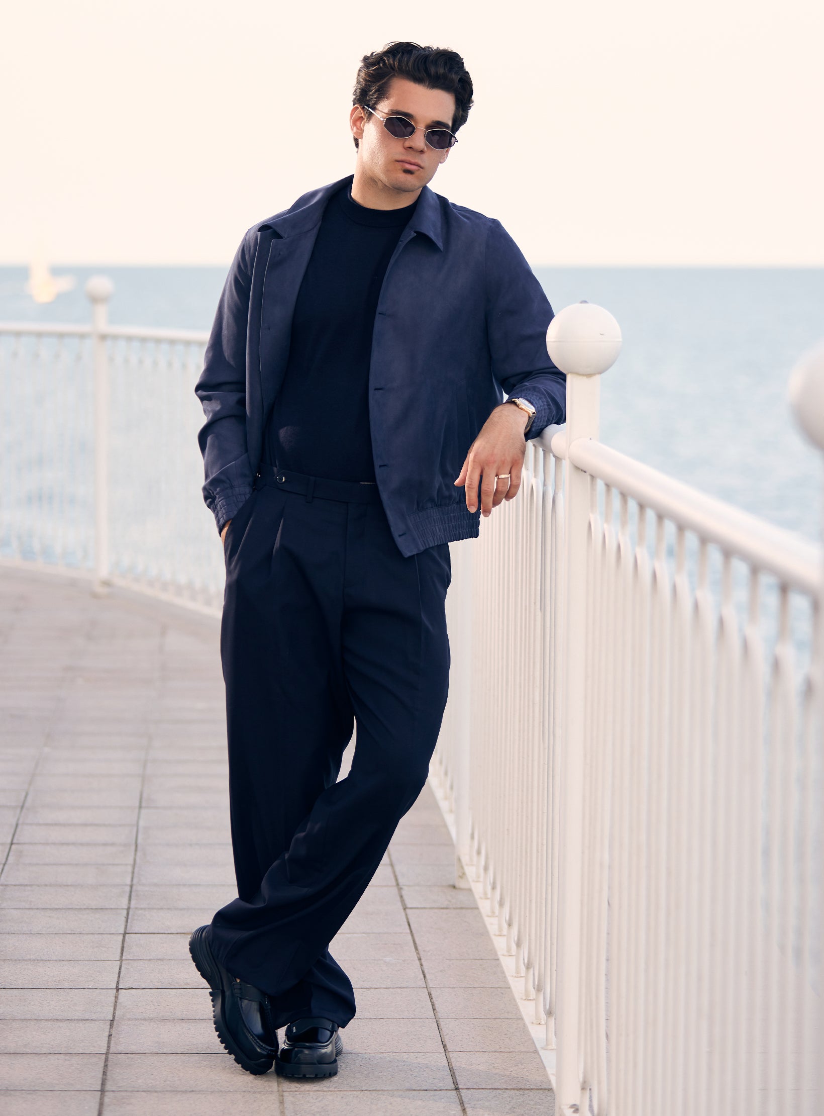 Refined Navy Bomber Jacket