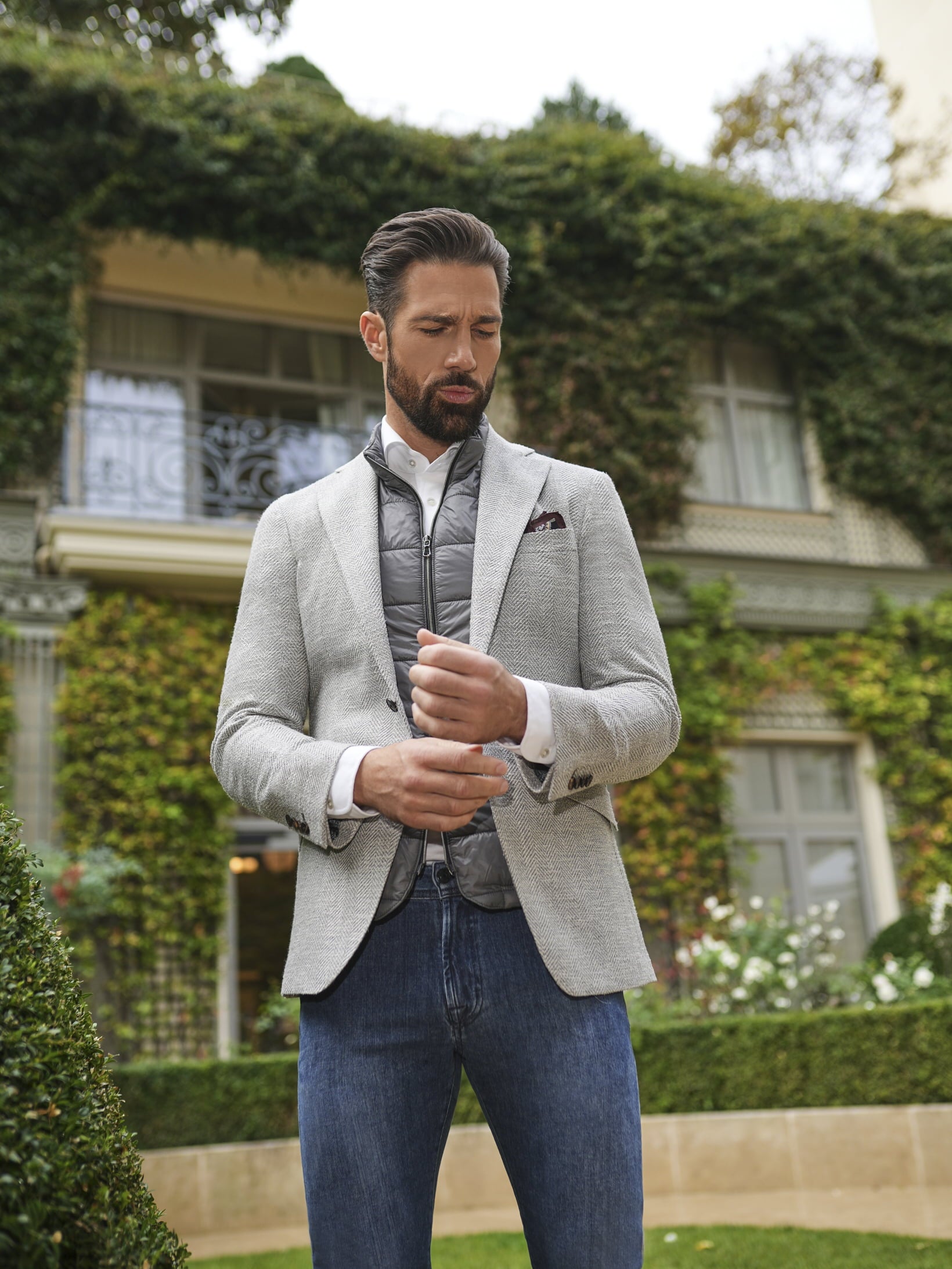 Body Warmer Grey Microfiber Consiglieri