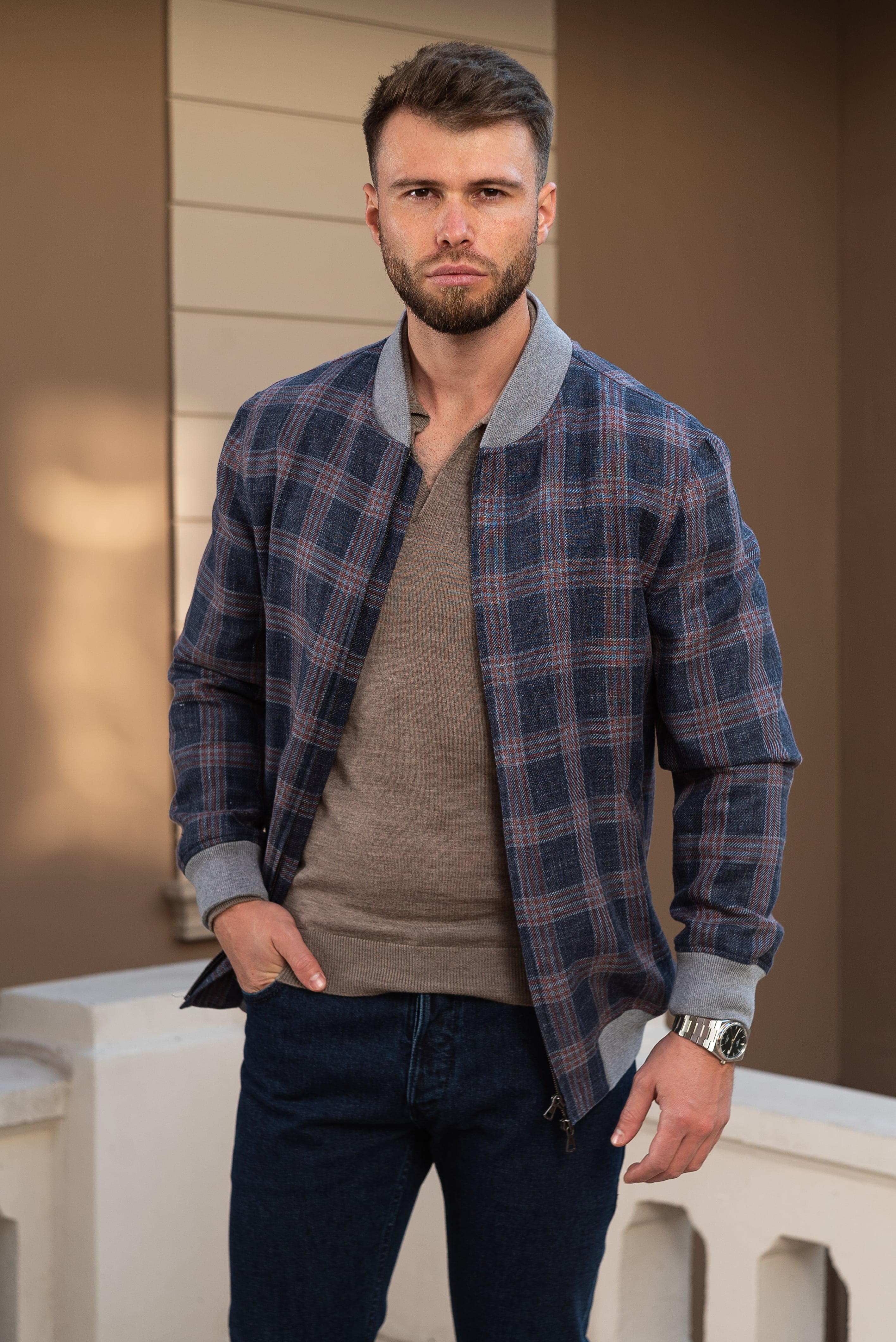 Bomber Jacket Wool & Silk Consiglieri