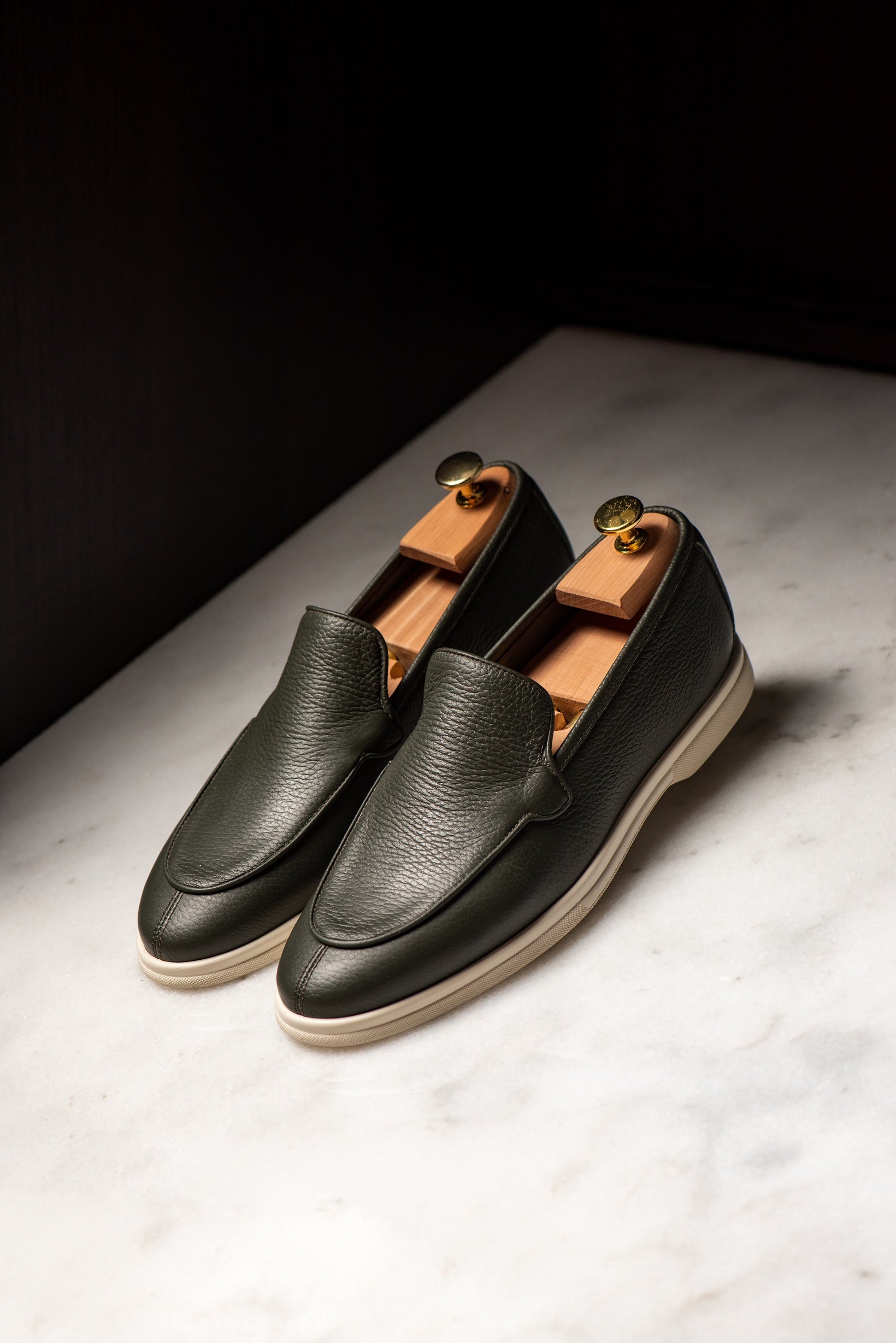 City Loafer Leather Dark Green Consiglieri