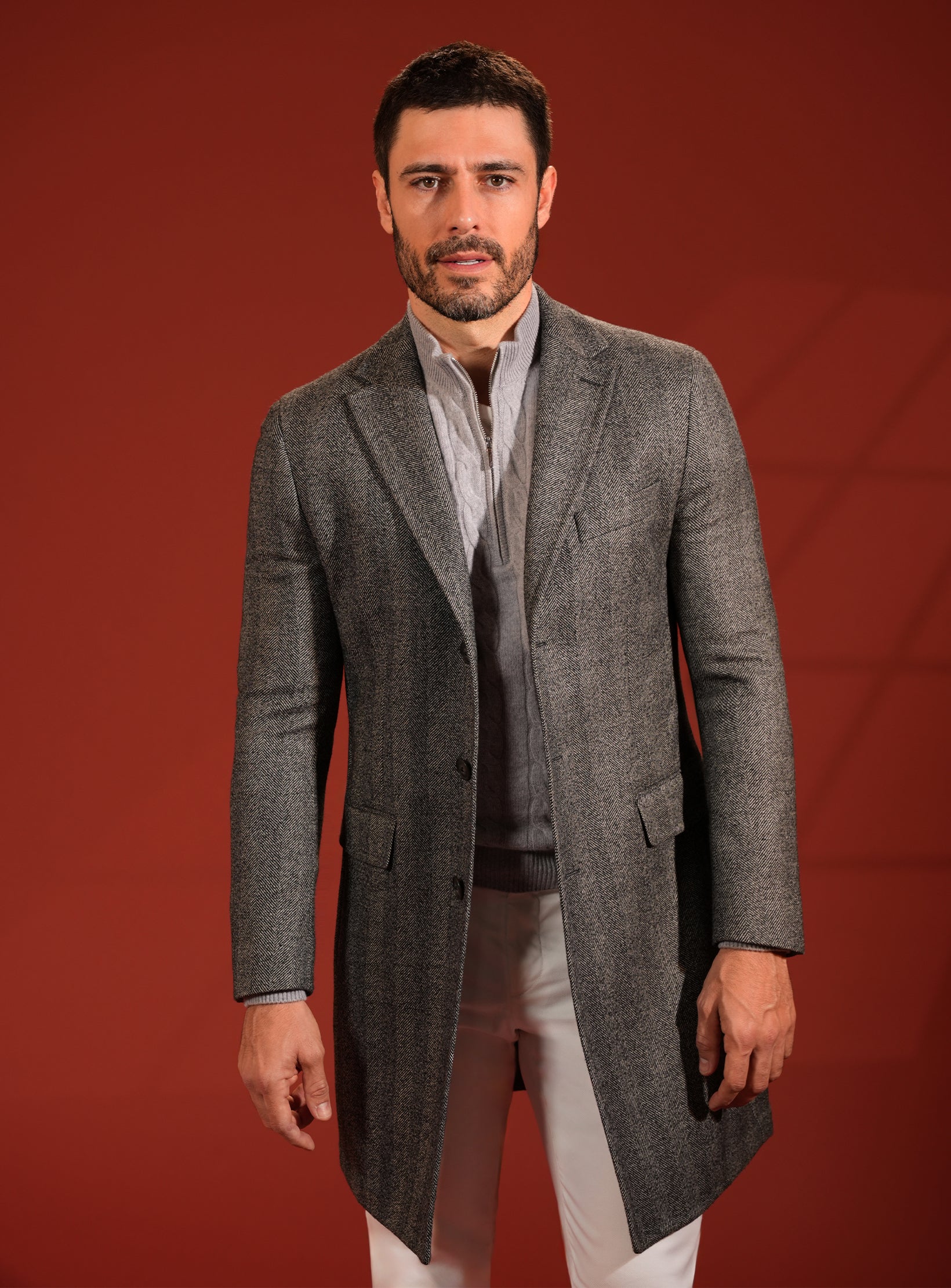 Sophisticated Grey Overcoat