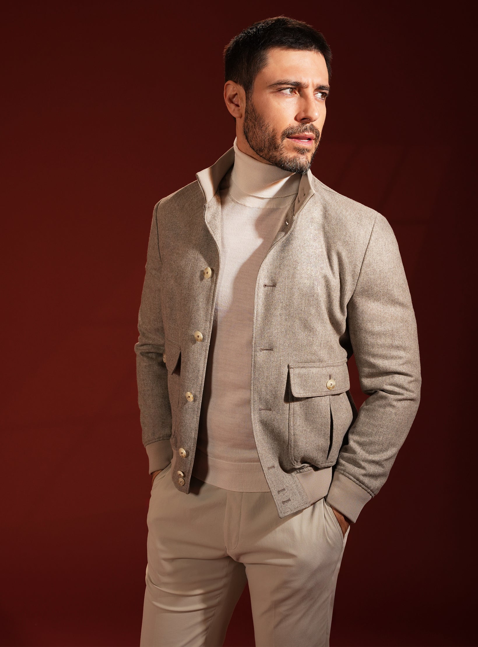 Exquisite Merino Wool Blouson