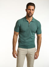 Refined T-Shirt Cashmere & Cotton Half Zip