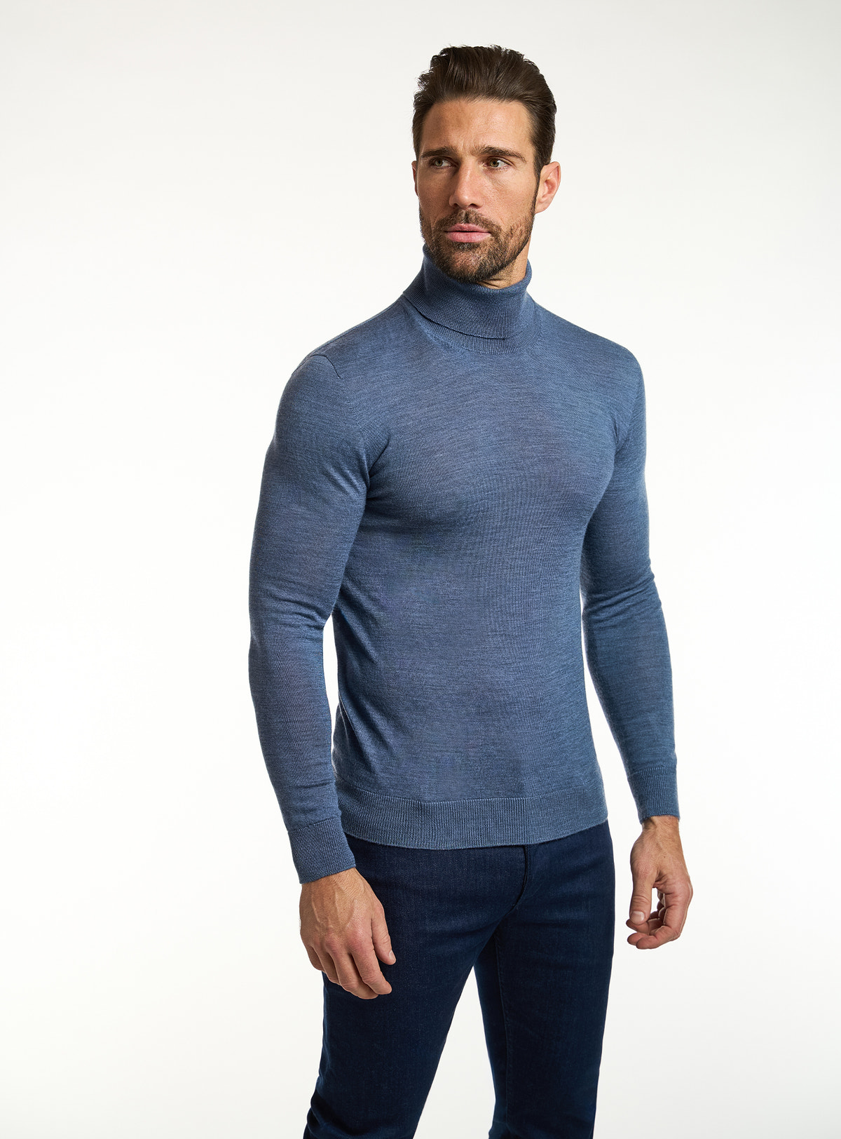 Maletă Consiglieri albastră cu jeans bleumarin