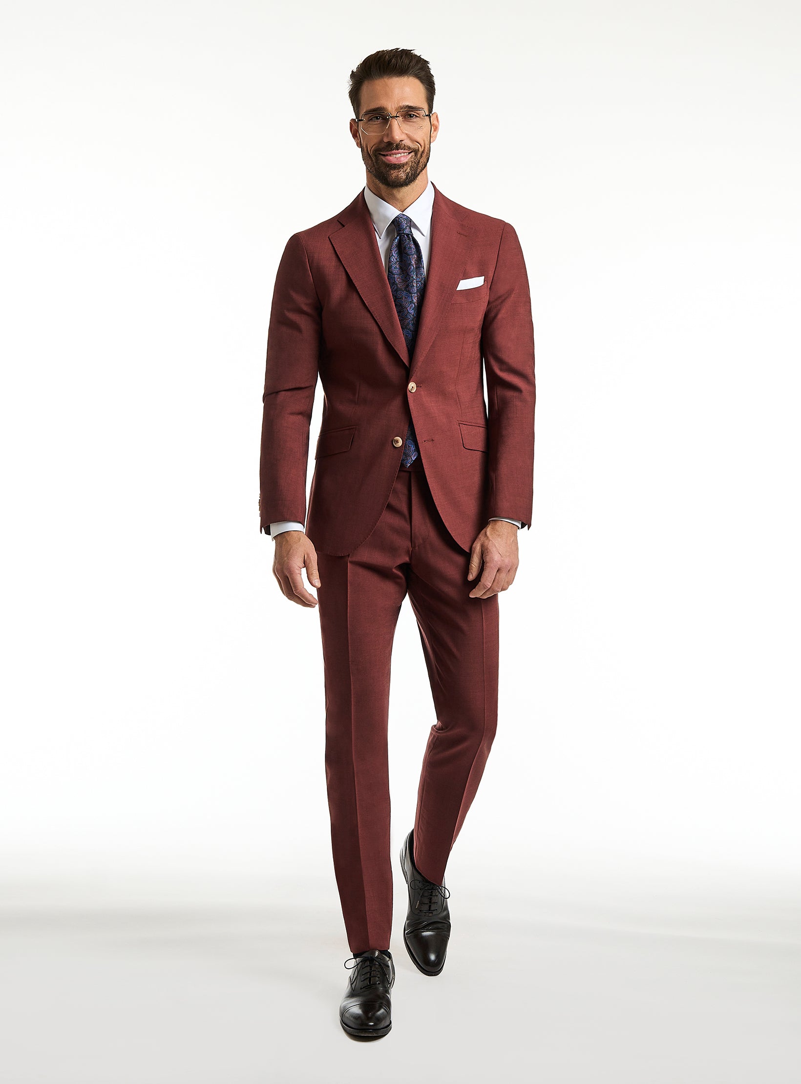 The Burgundy Brilliance Suit