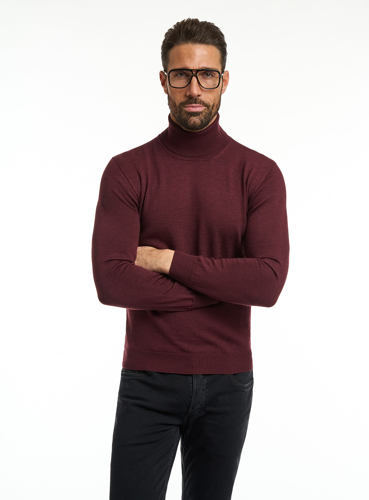 Maletă Consiglieri bordo cu pantaloni negri
