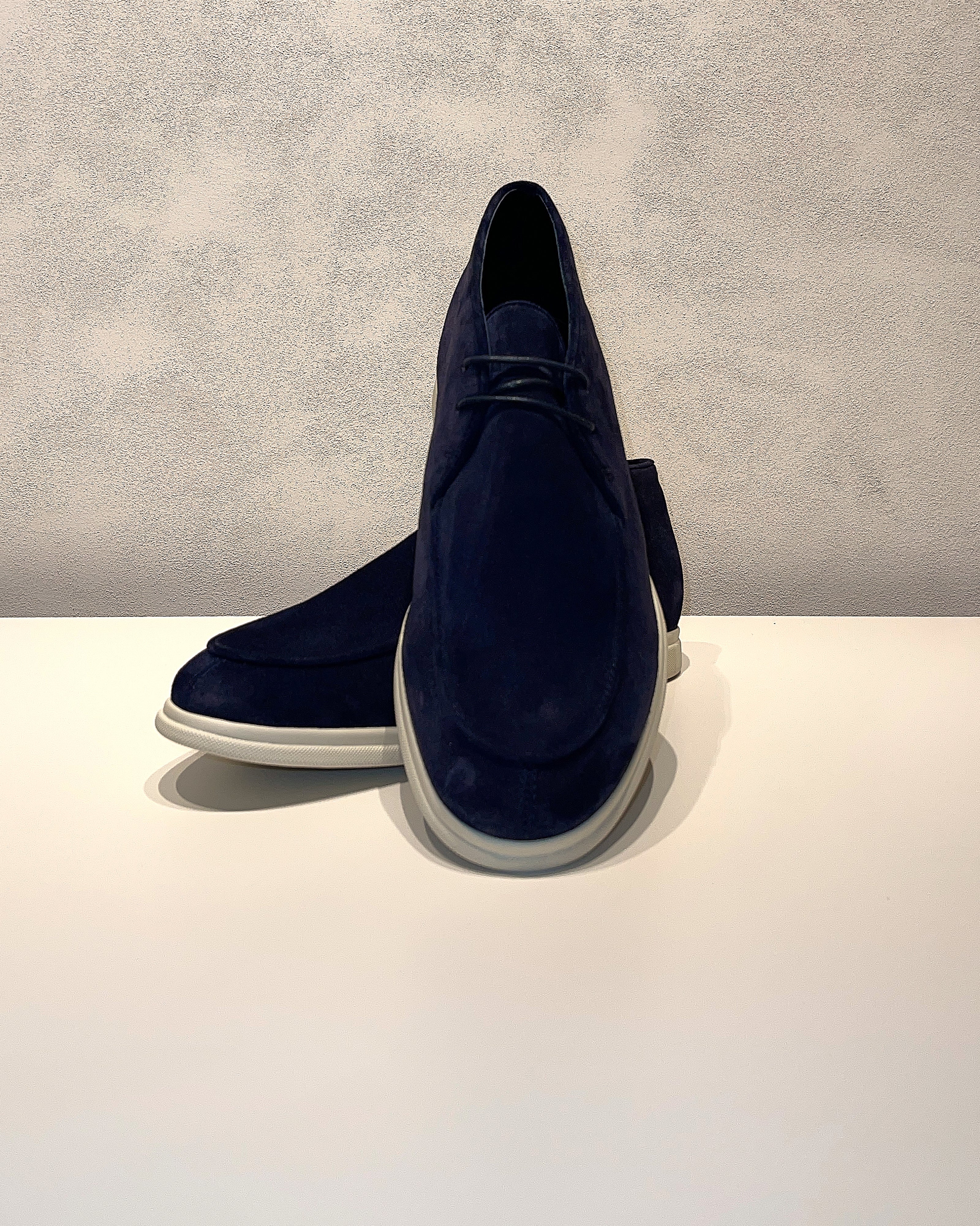 Navy Blue Suede Allure City Loafers