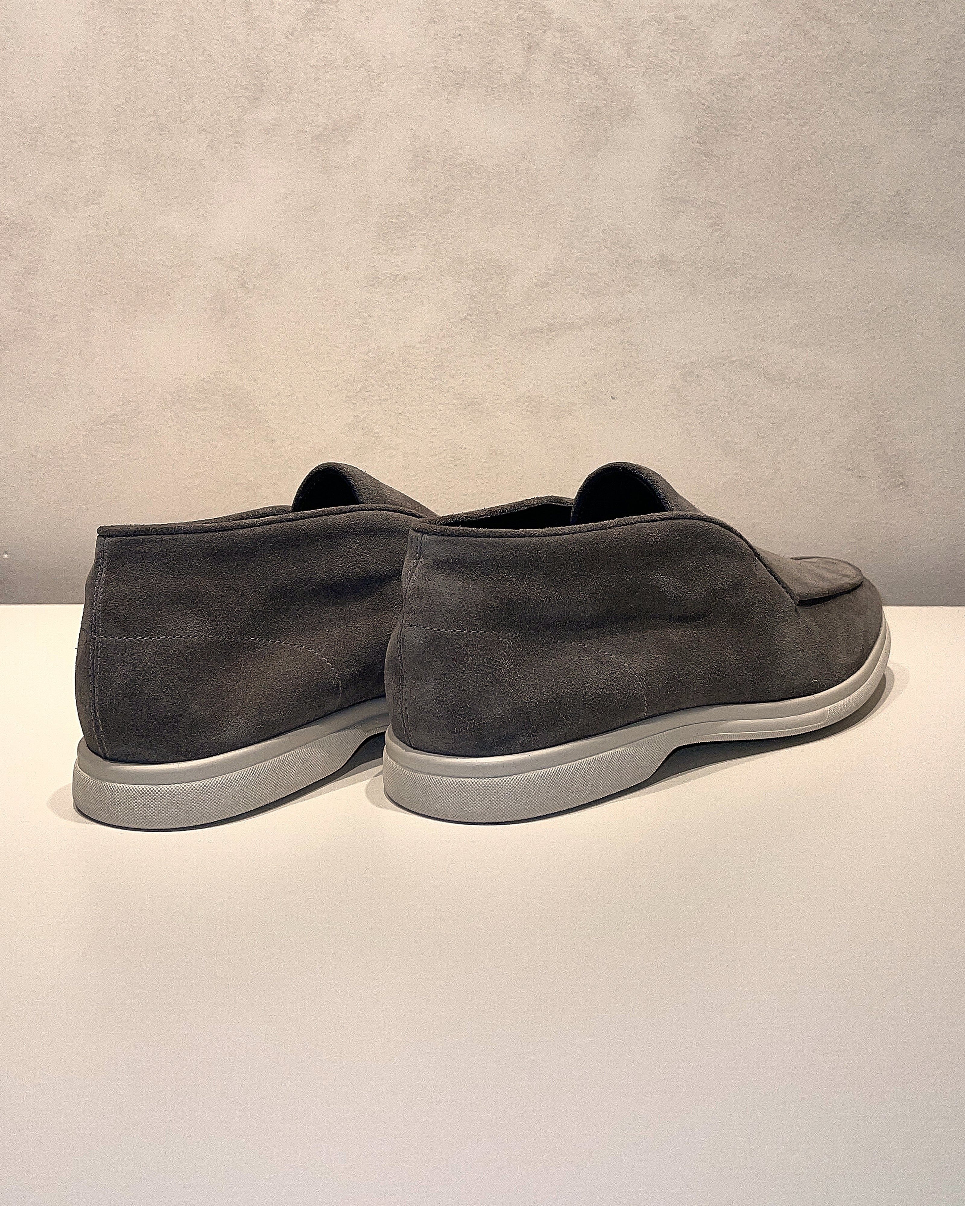 Stone Grey Suede Charm Timeless City Loafers