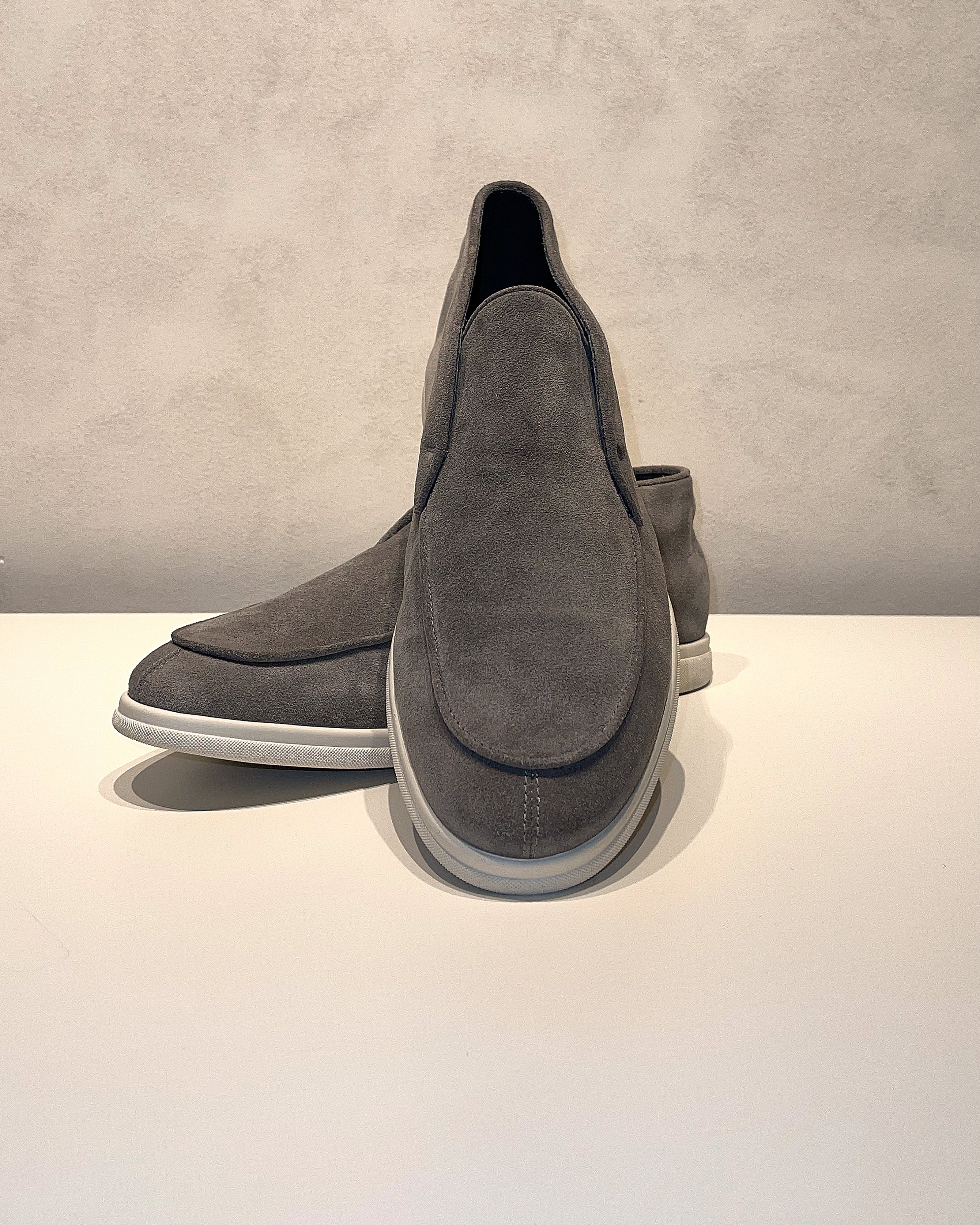 Stone Grey Suede Charm Timeless City Loafers
