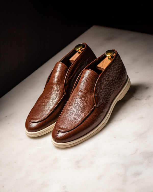City Loafers - Mid Top in Grain Leather Brown