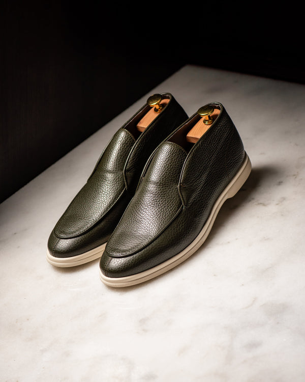 City Loafers - Mid Top in Grain Leather Green