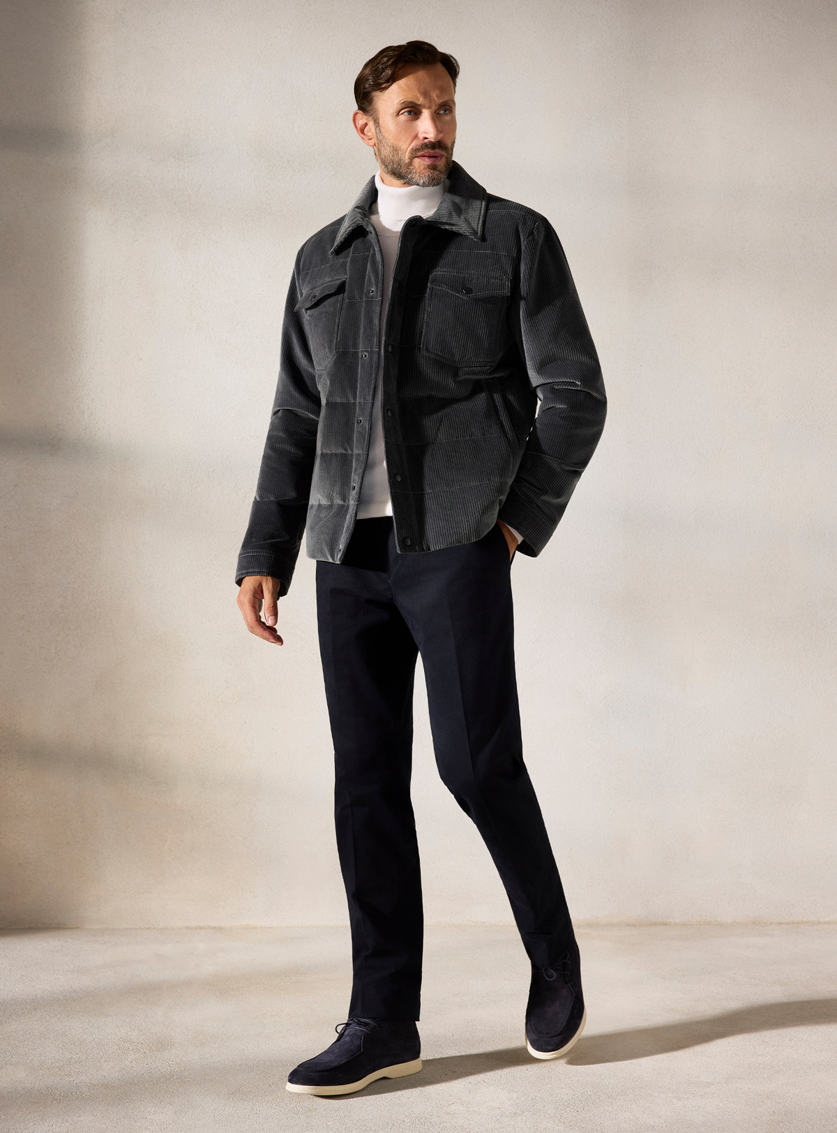 The Graphite Quilted Overshirt