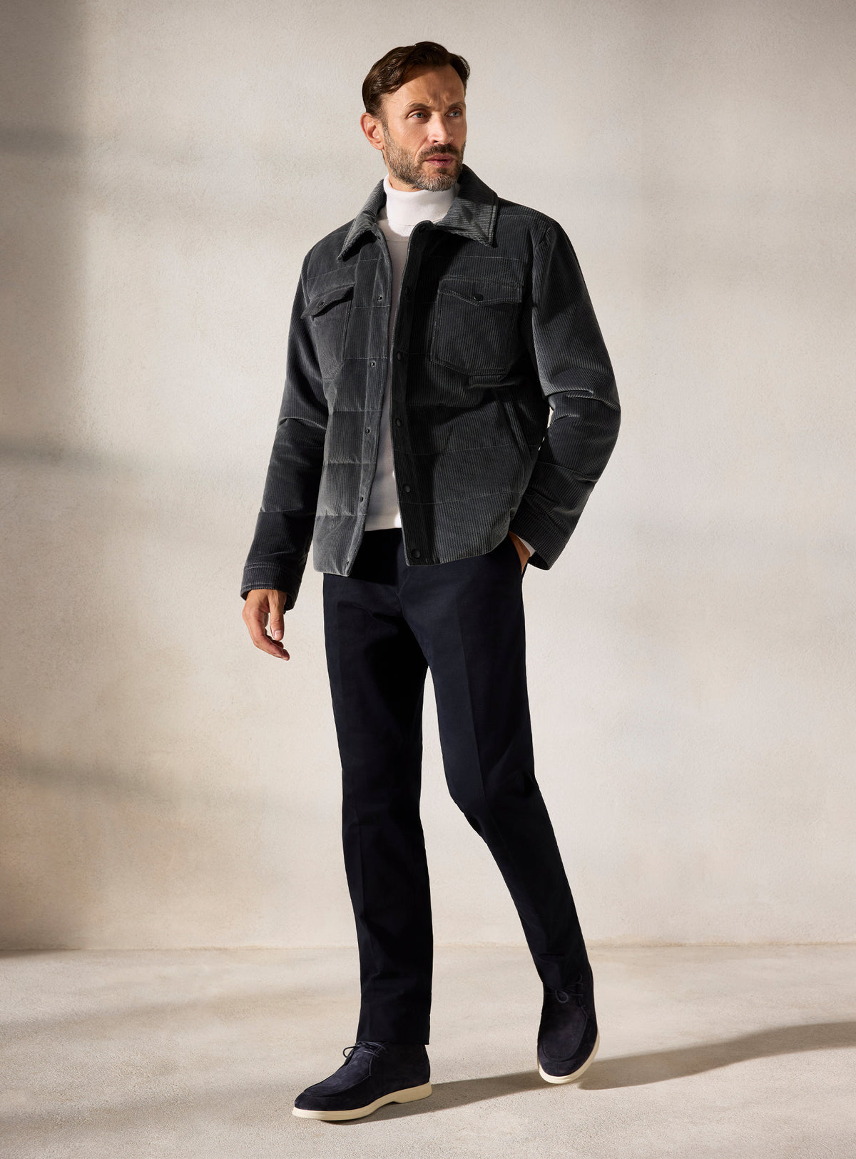 The Graphite Quilted Overshirt