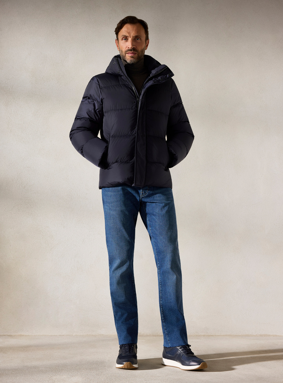 The Navy Hooded Jacket