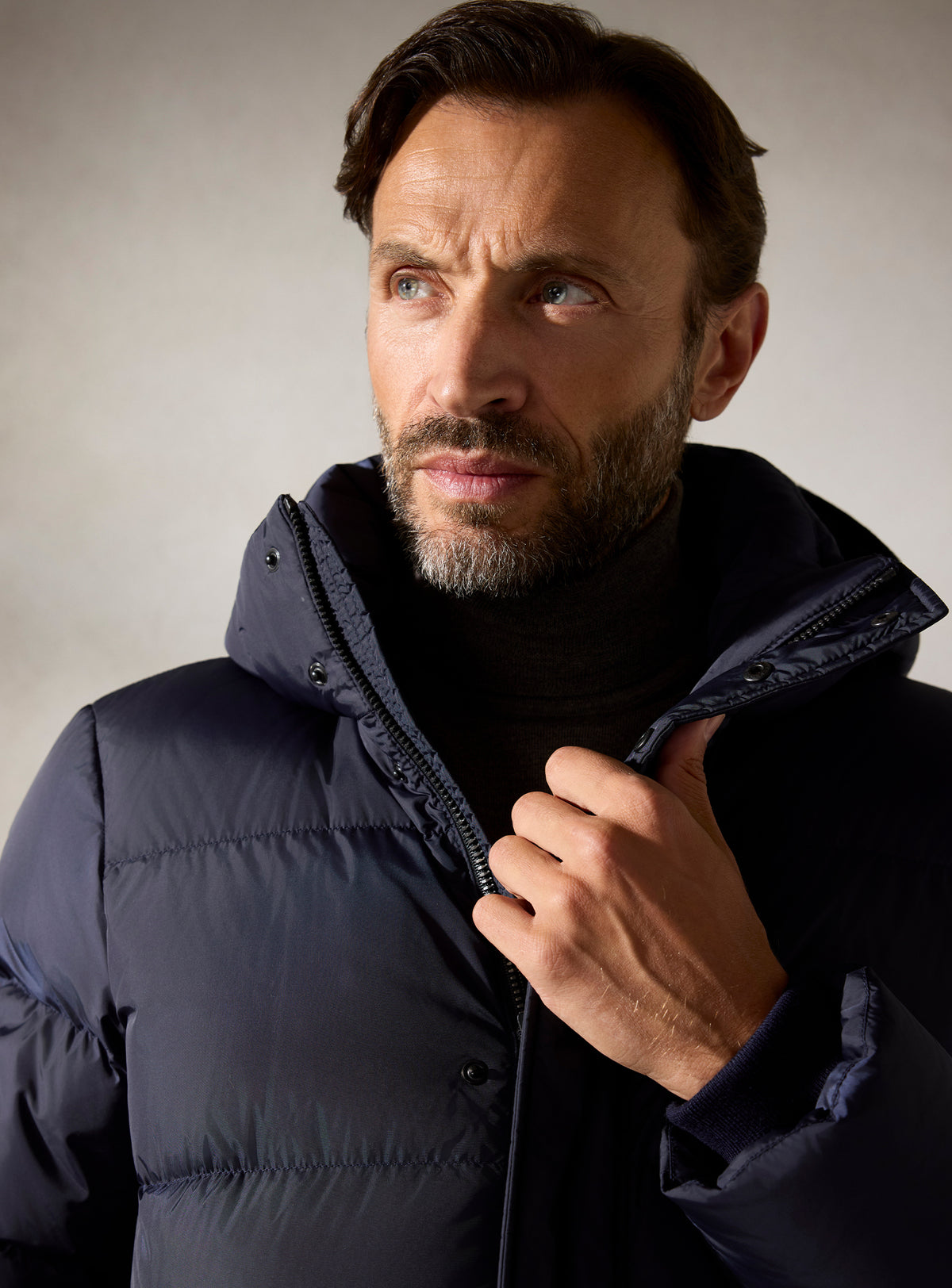 The Navy Hooded Jacket