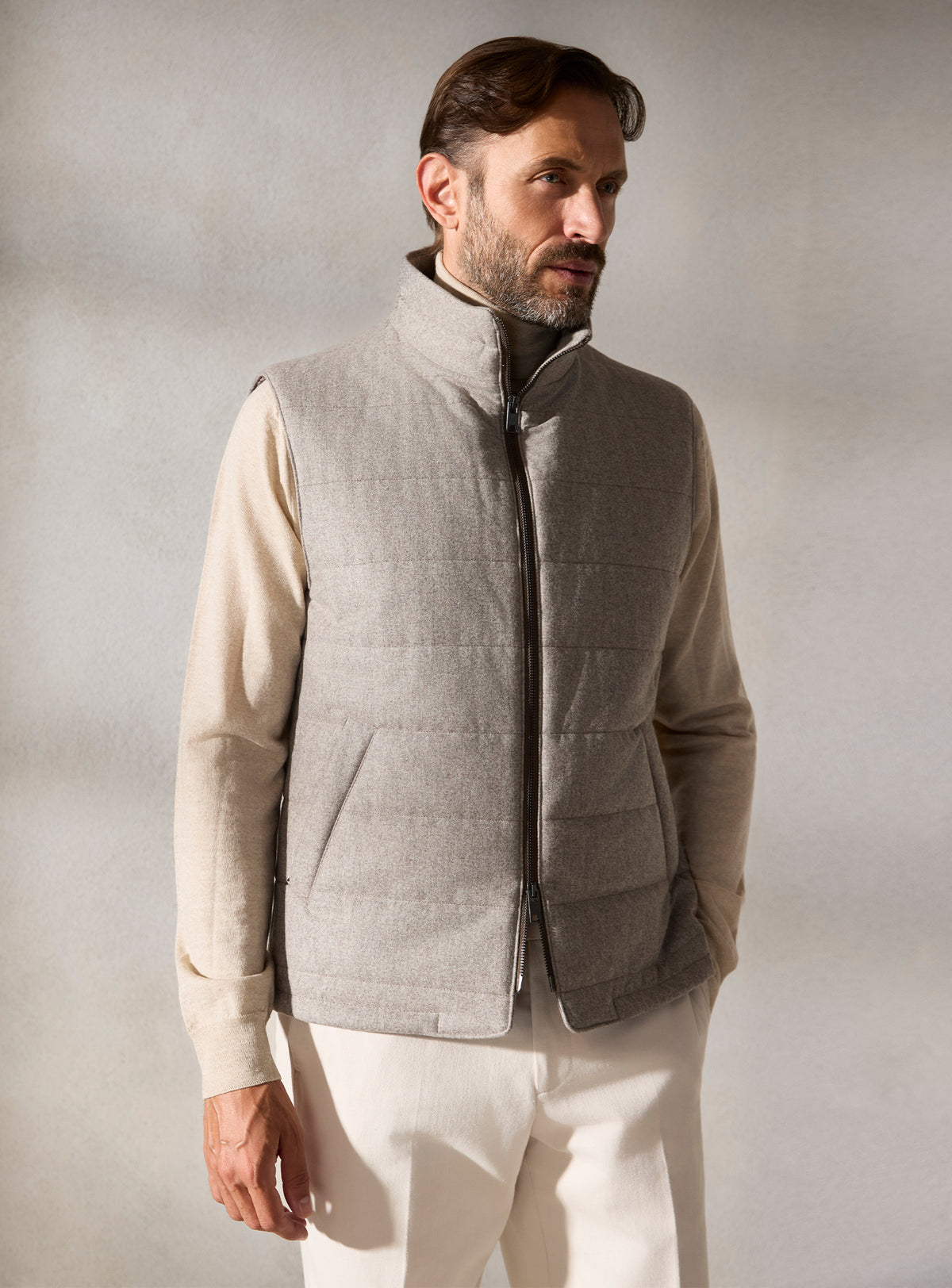 The Greige Quilted Gilet