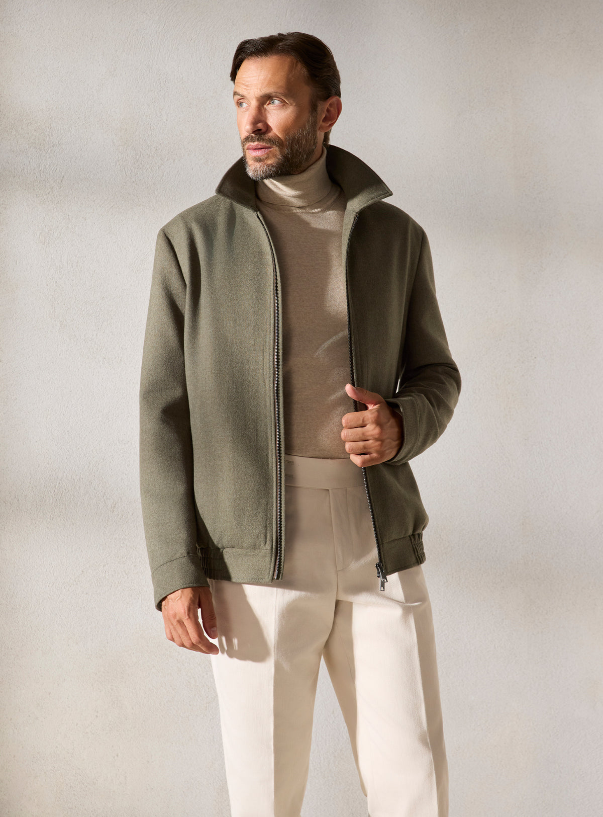 The Olive Zip Blouson