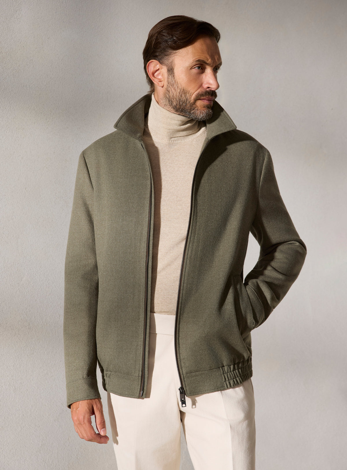 The Olive Zip Blouson