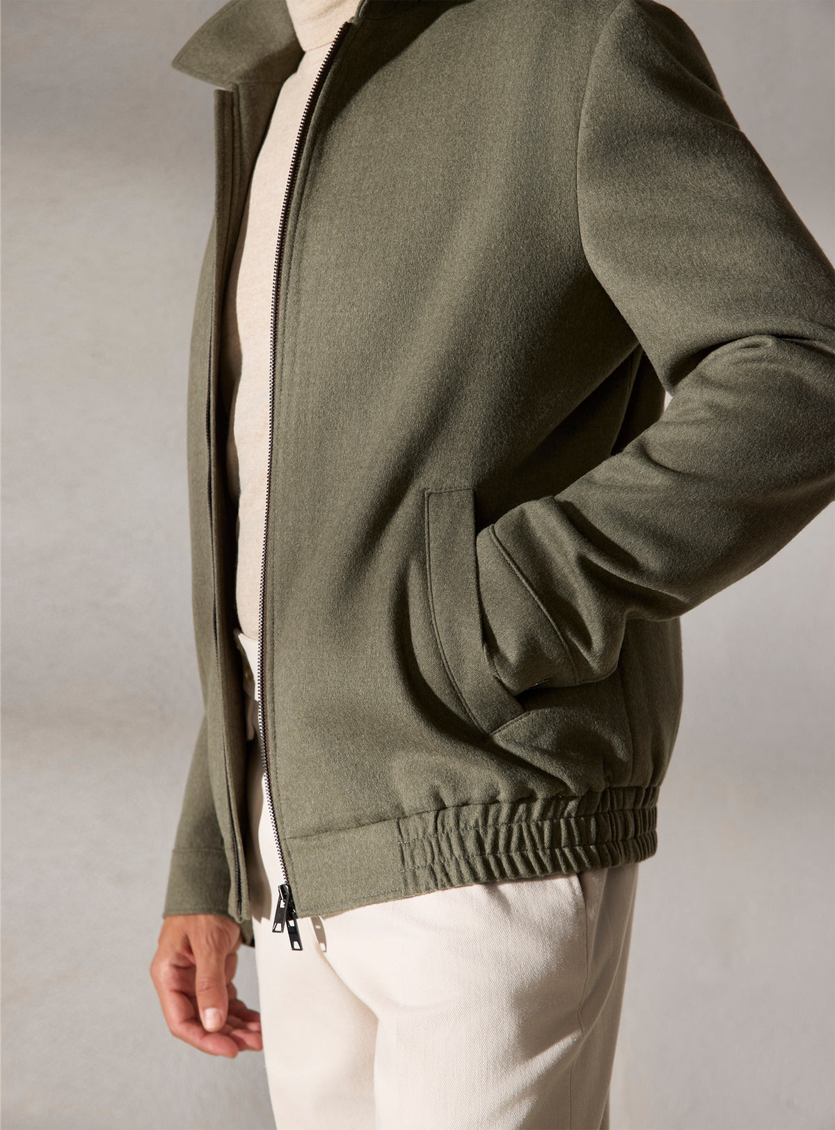 The Olive Zip Blouson