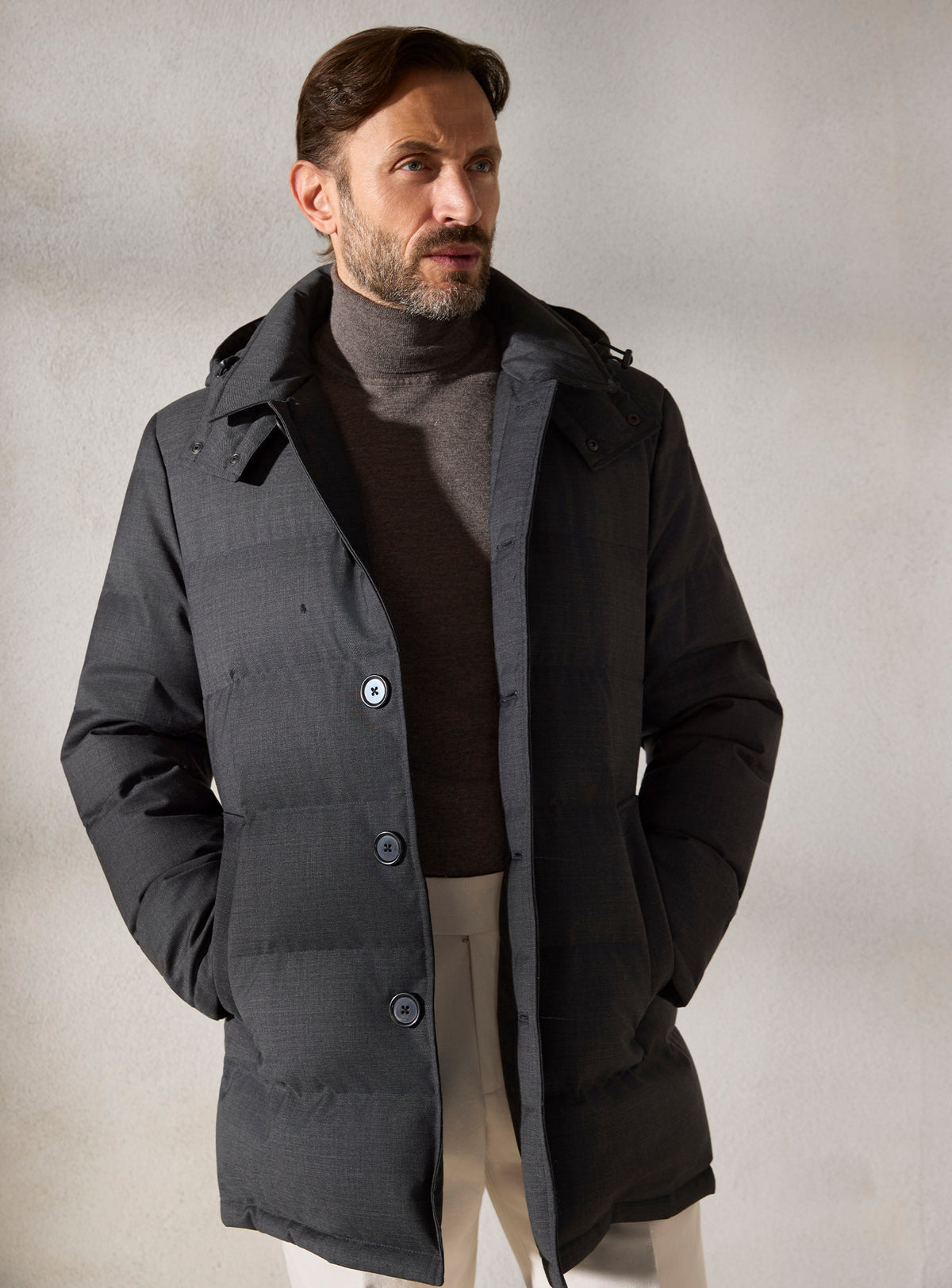 The Charcoal Quilted Parka