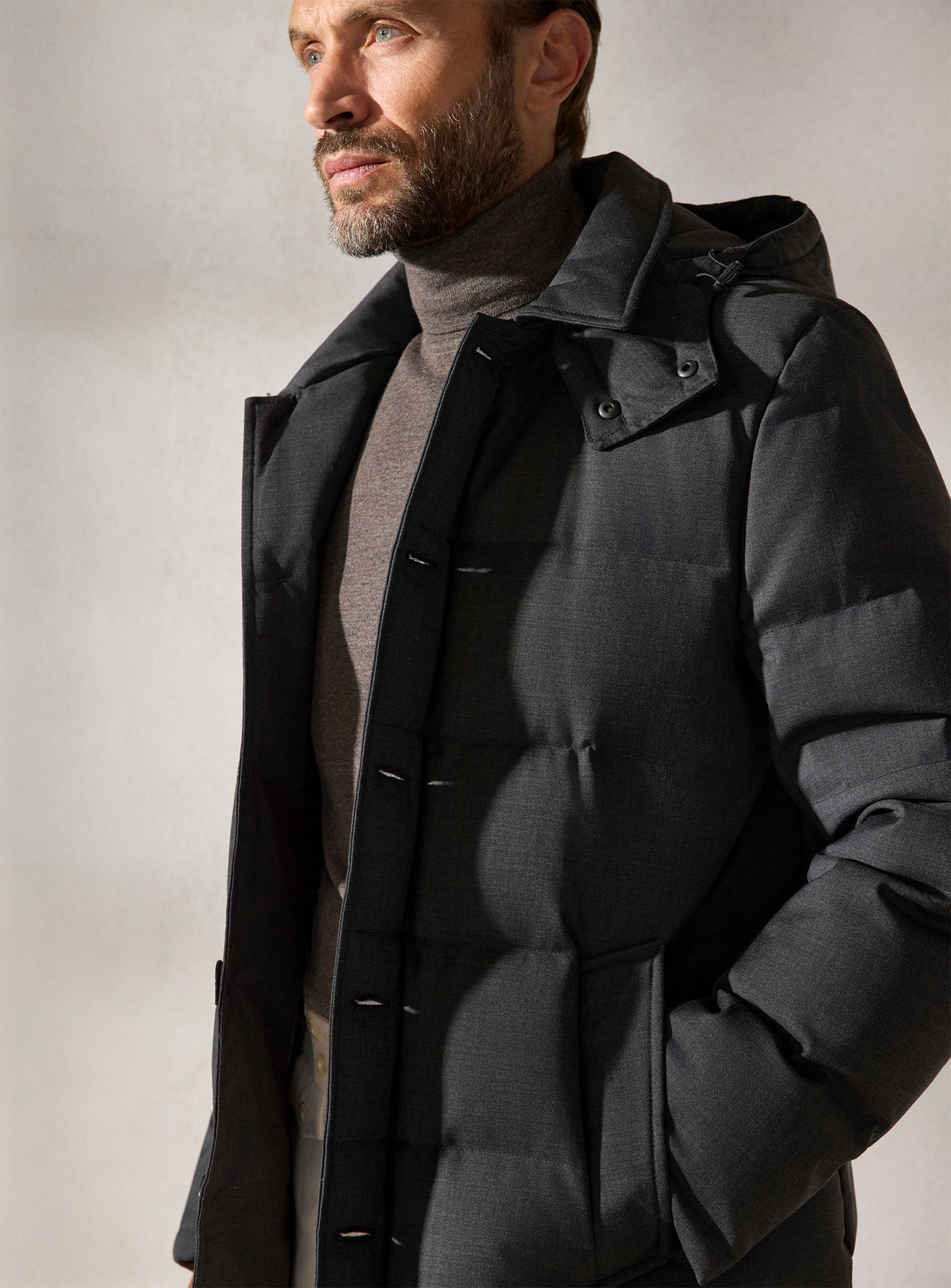 The Charcoal Quilted Parka