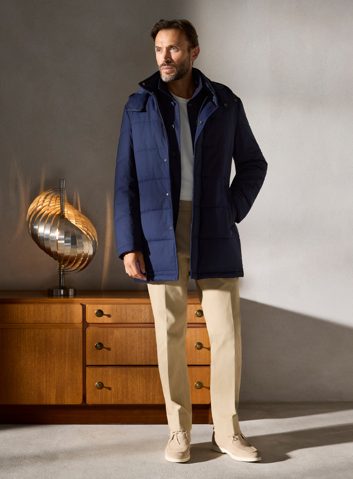 The Navy Cashmere Parka