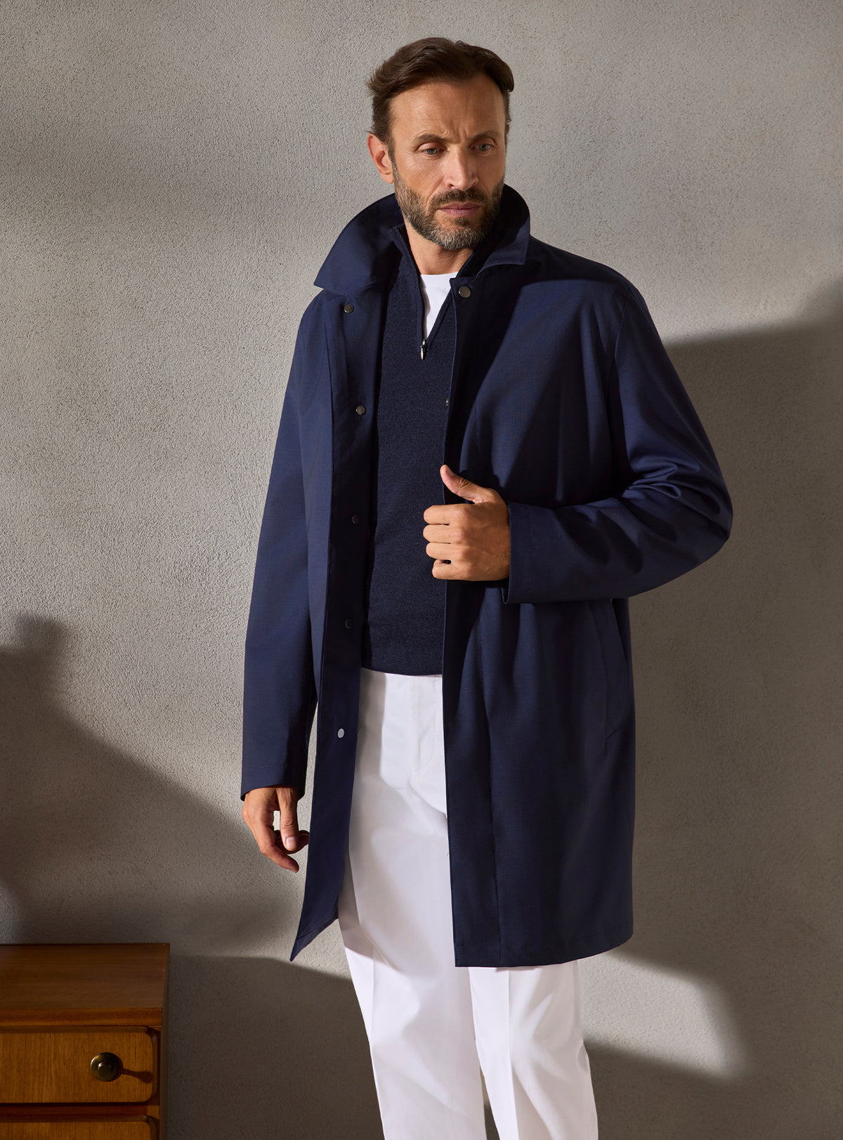 The Navy Car Coat