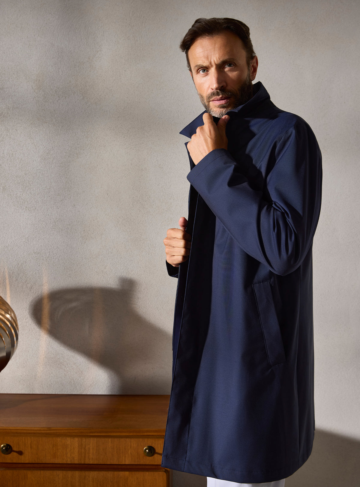 The Navy Car Coat