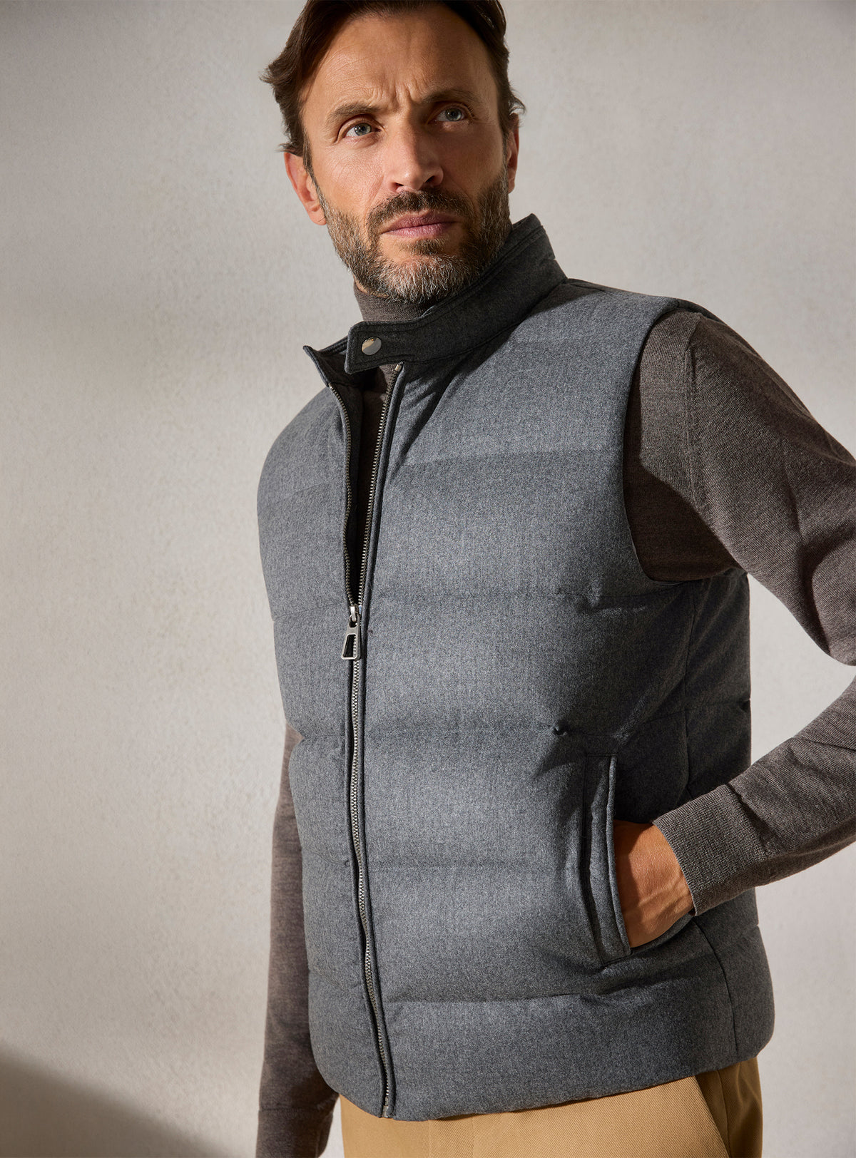 The Grey Quilted Gilet