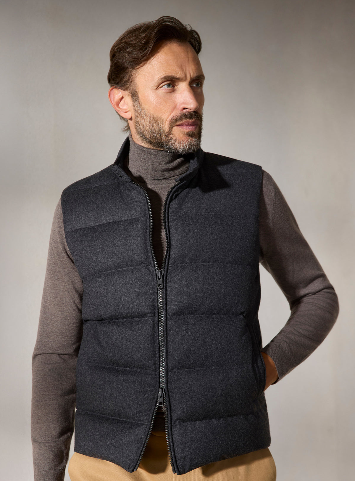 The Charcoal Quilted Gilet