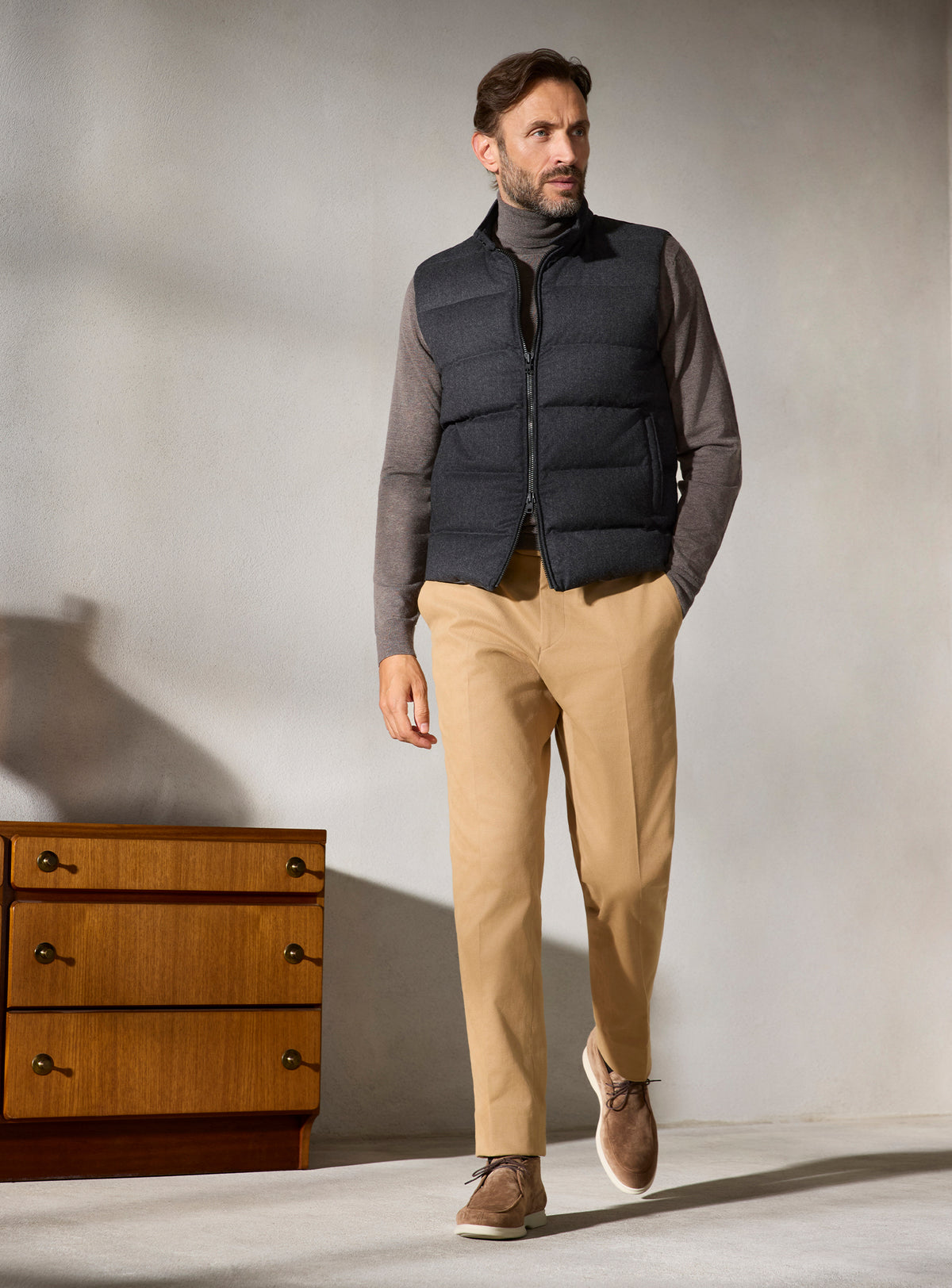 The Charcoal Quilted Gilet