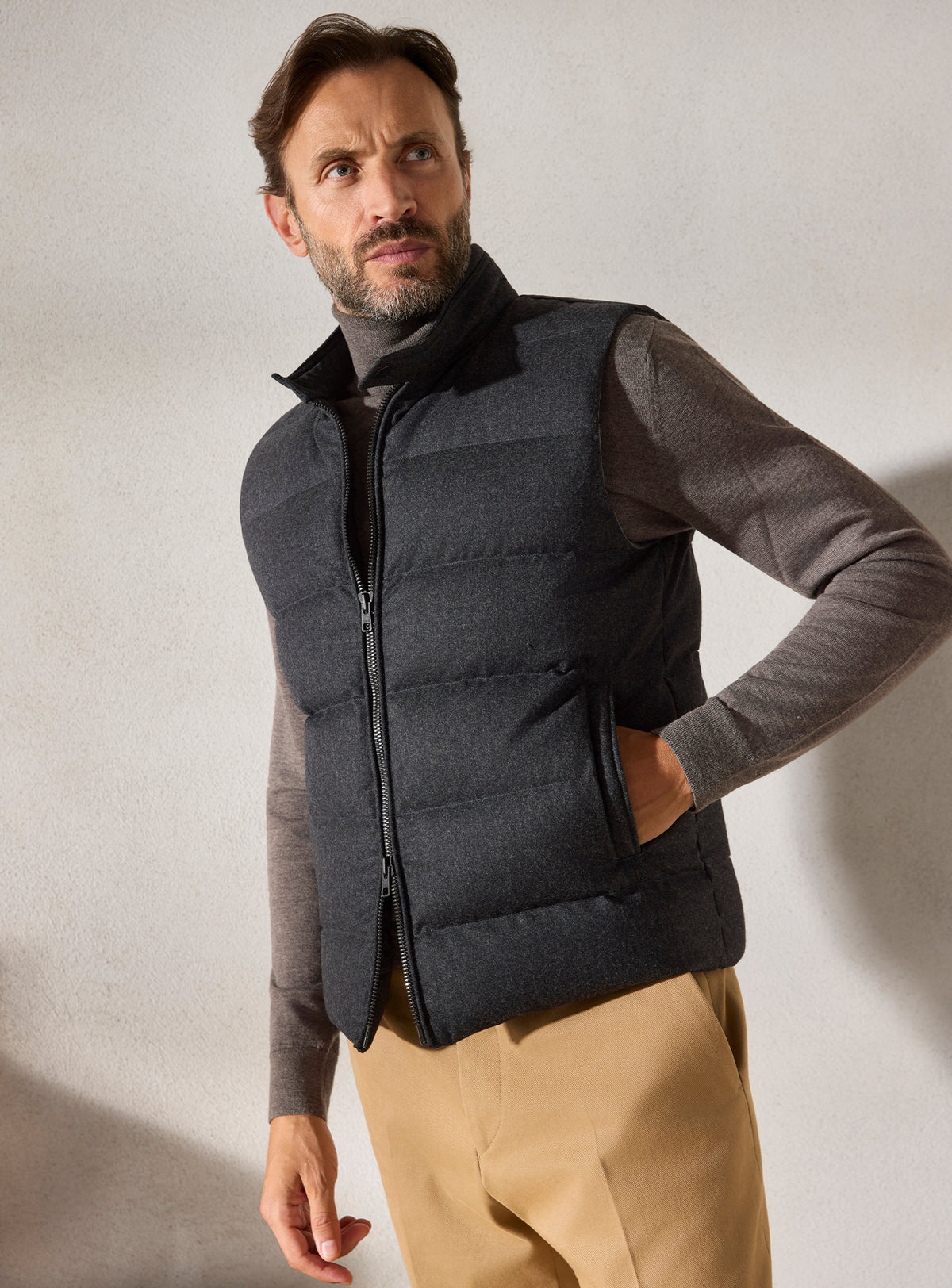 The Charcoal Quilted Gilet