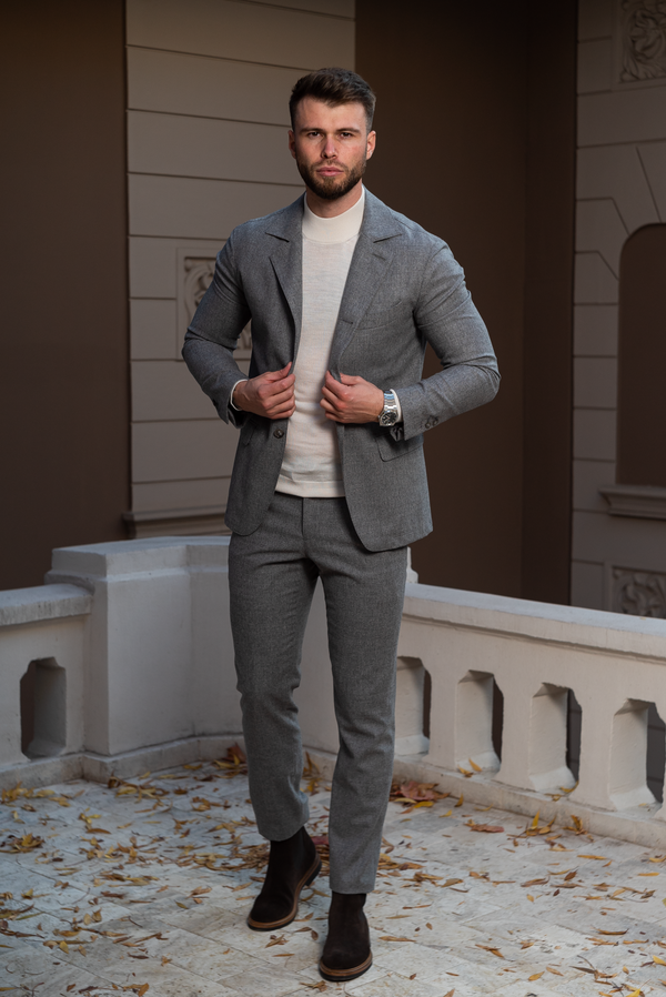 Costum Casual Grey Flannel Consiglieri