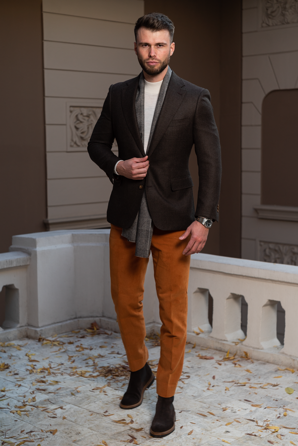 Pantalon Chino Bumbac Dark Orange Consiglieri